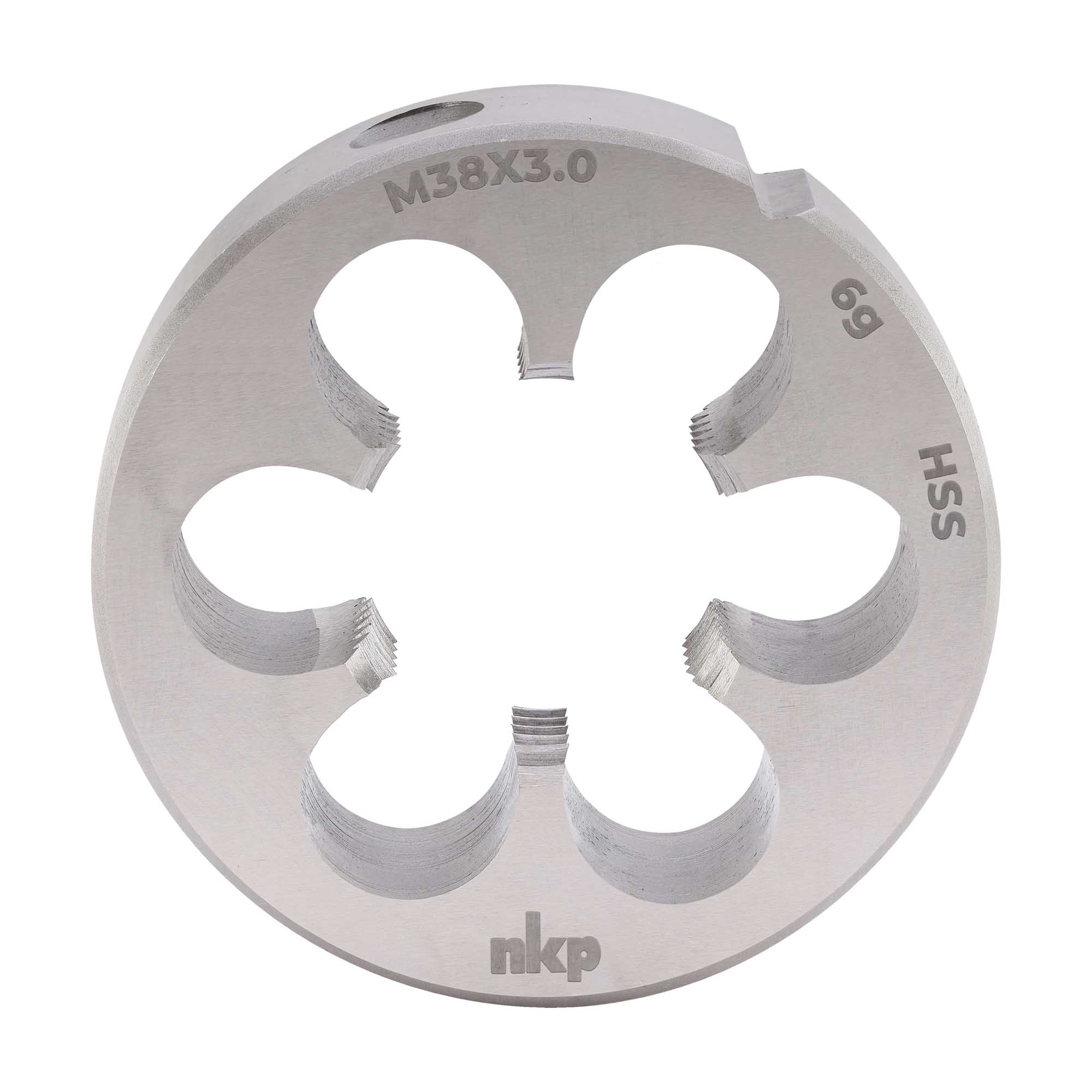 Плашка NKP М38х3,0 DINEN22568 HSS 6g 75х30мм 240382N