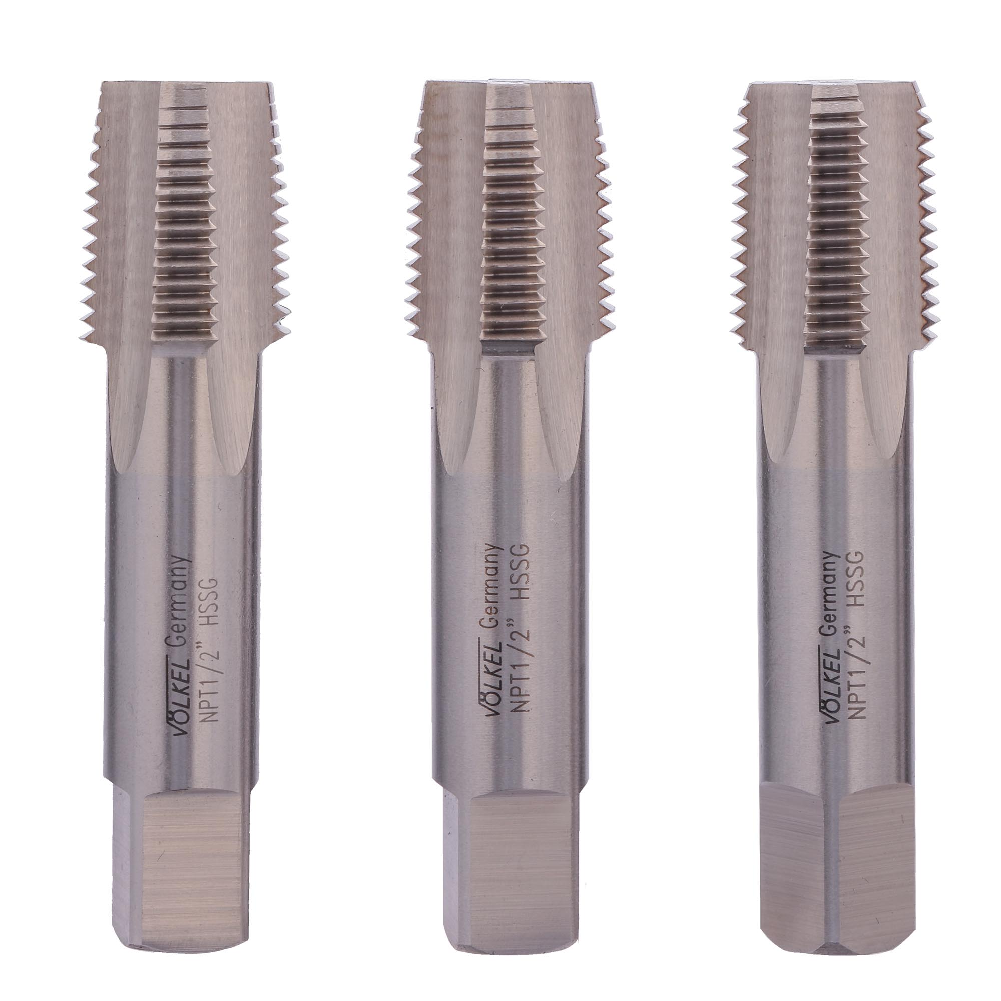 Набор метчиков 3шт Volkel HSS-G коническая резьба NPT 1/2"-14 88418S3