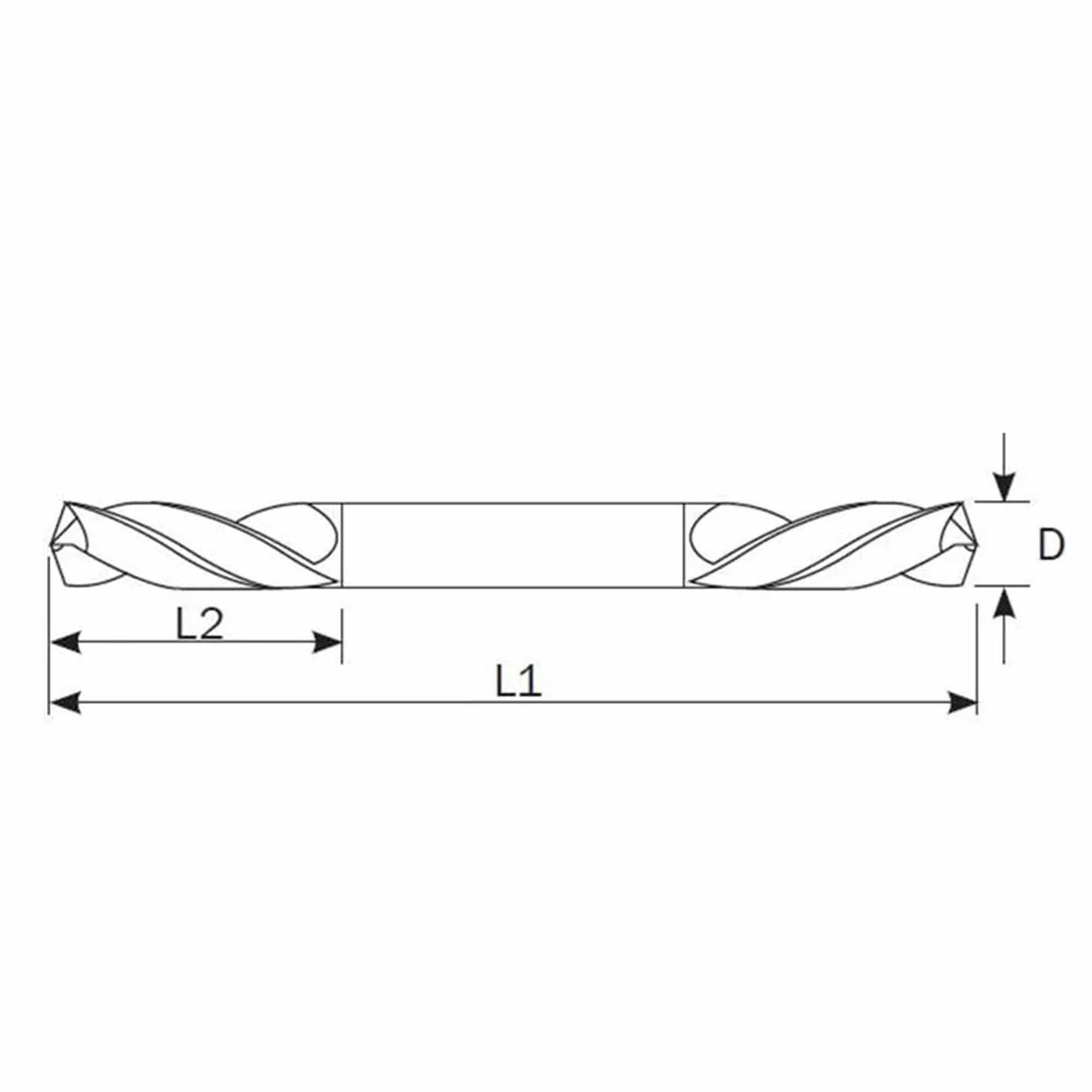 Сверло двухстороннее по металлу Ruko 3,4x52мм DIN1897 HSS-G h8 3xD 130° 252034