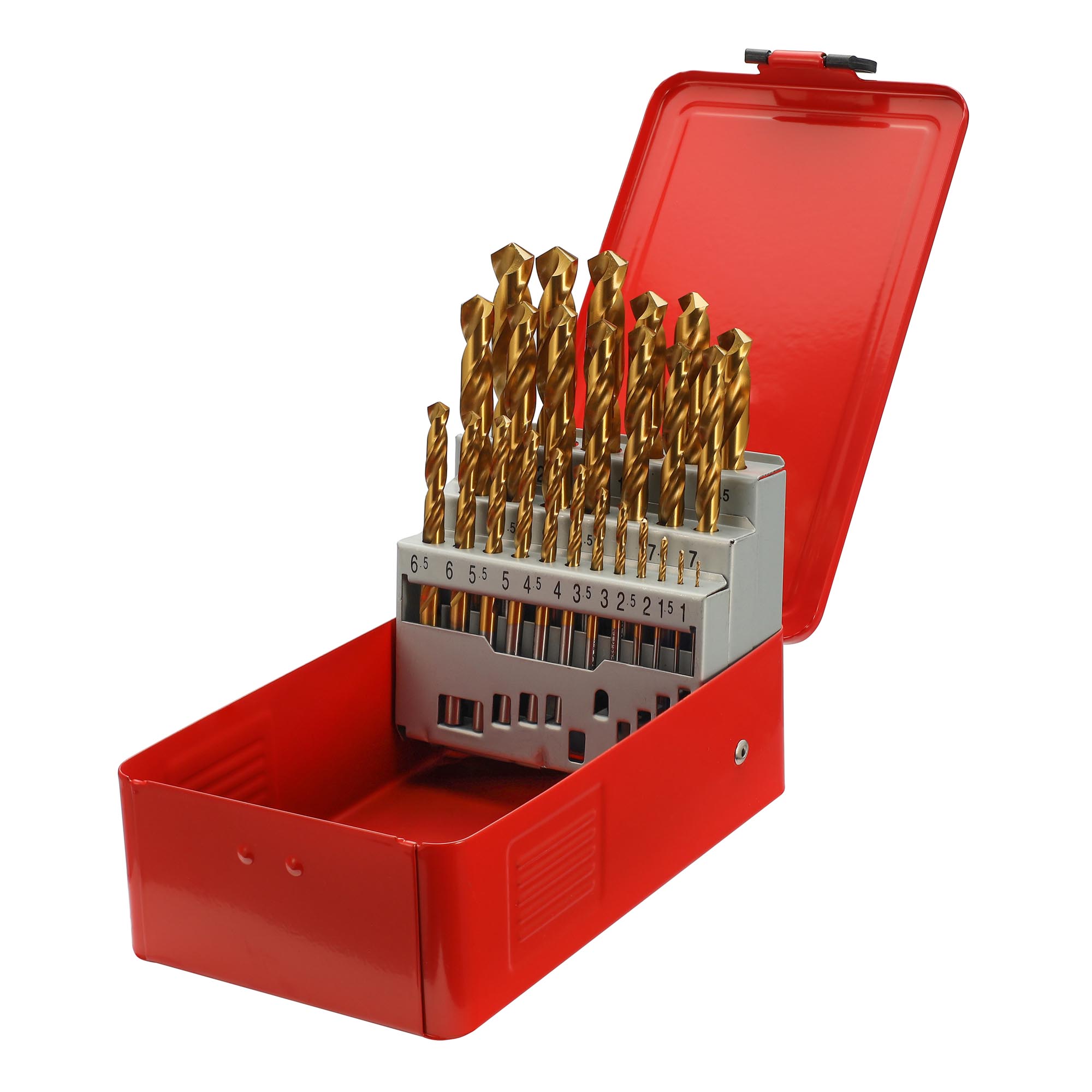 Набор сверл по металлу H-Tools Pro 1-13мм 25шт HSS-G TiN 118° DIN338 250215PRO