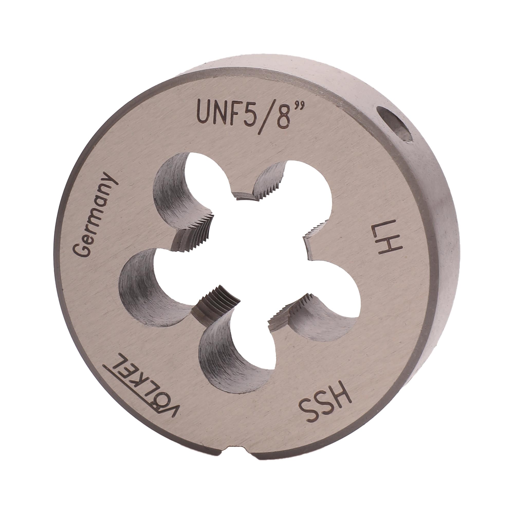 Плашка левая Volkel UNF 5/8"-18 HSS DIN EN 22568 2A 45x14мм V24226