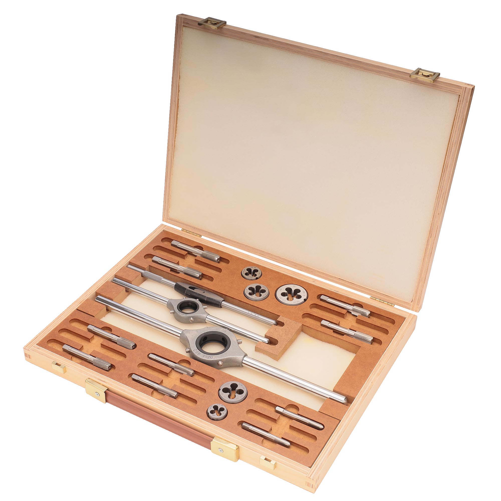 Набор метчиков и плашек Bucovice Tools UNF 1/4"-1/2" HSS 20пр 346100