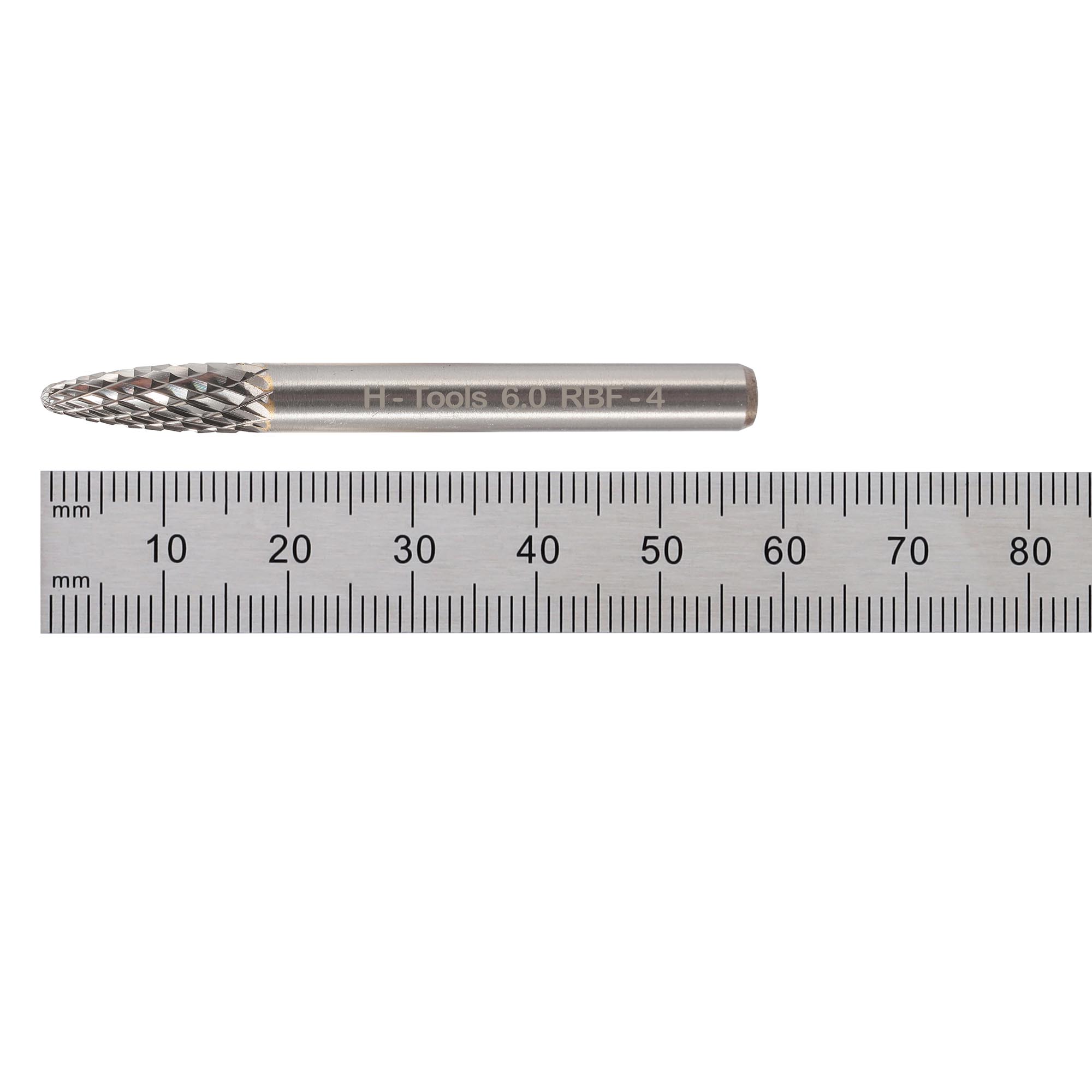 Бор-фреза твердосплавная H-Tools F(RBF) 6,0x18x58x6мм HM 116030HT