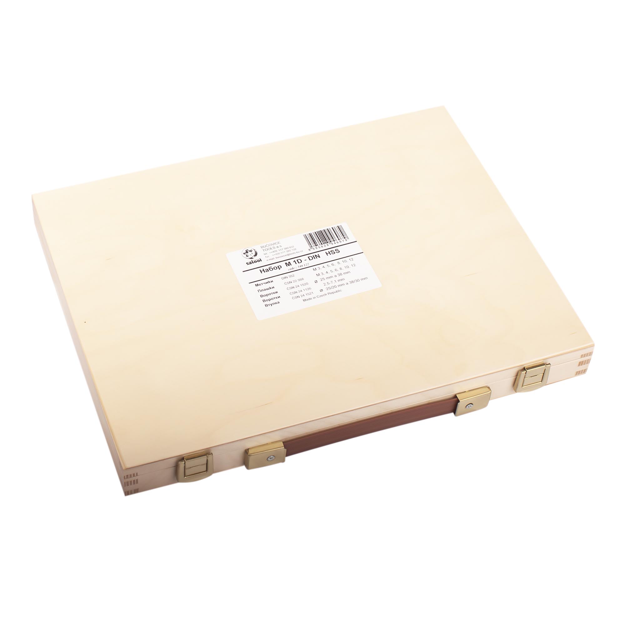 Набор метчиков и плашек Bucovice Tools M3-M12 HSS 34пр 340122