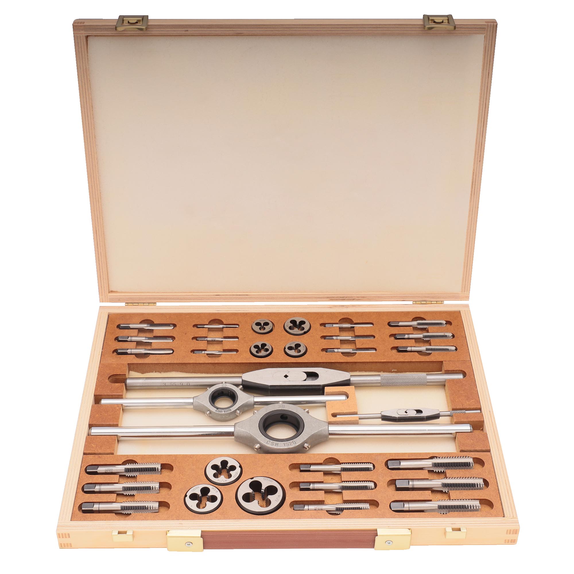 Набор метчиков и плашек Bucovice Tools BSW 1/8"-1/2" 115CrV3 34пр 311012