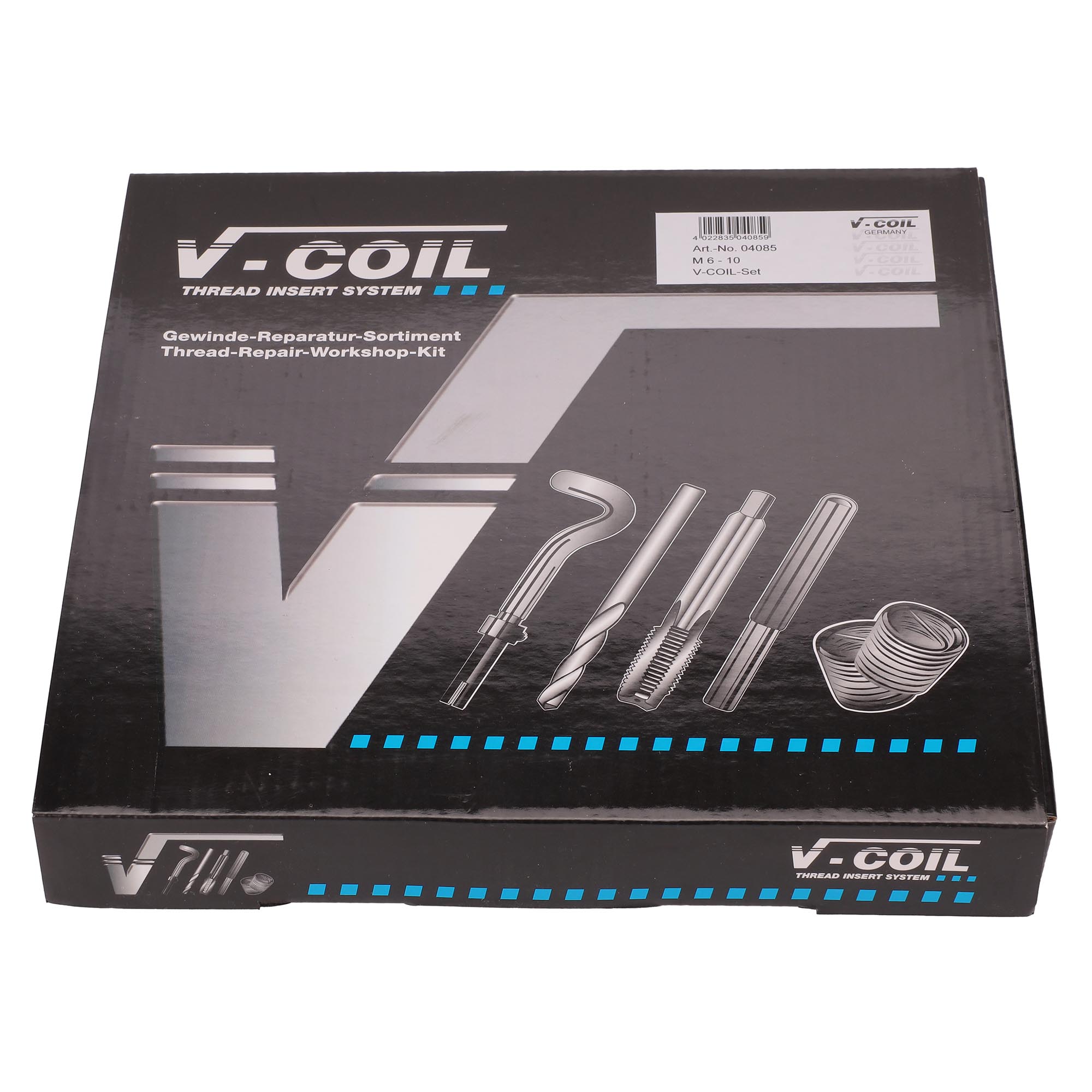 Набор для восстановления резьбы VC85 М6-М10 87пр V-Coil Volkel 04085