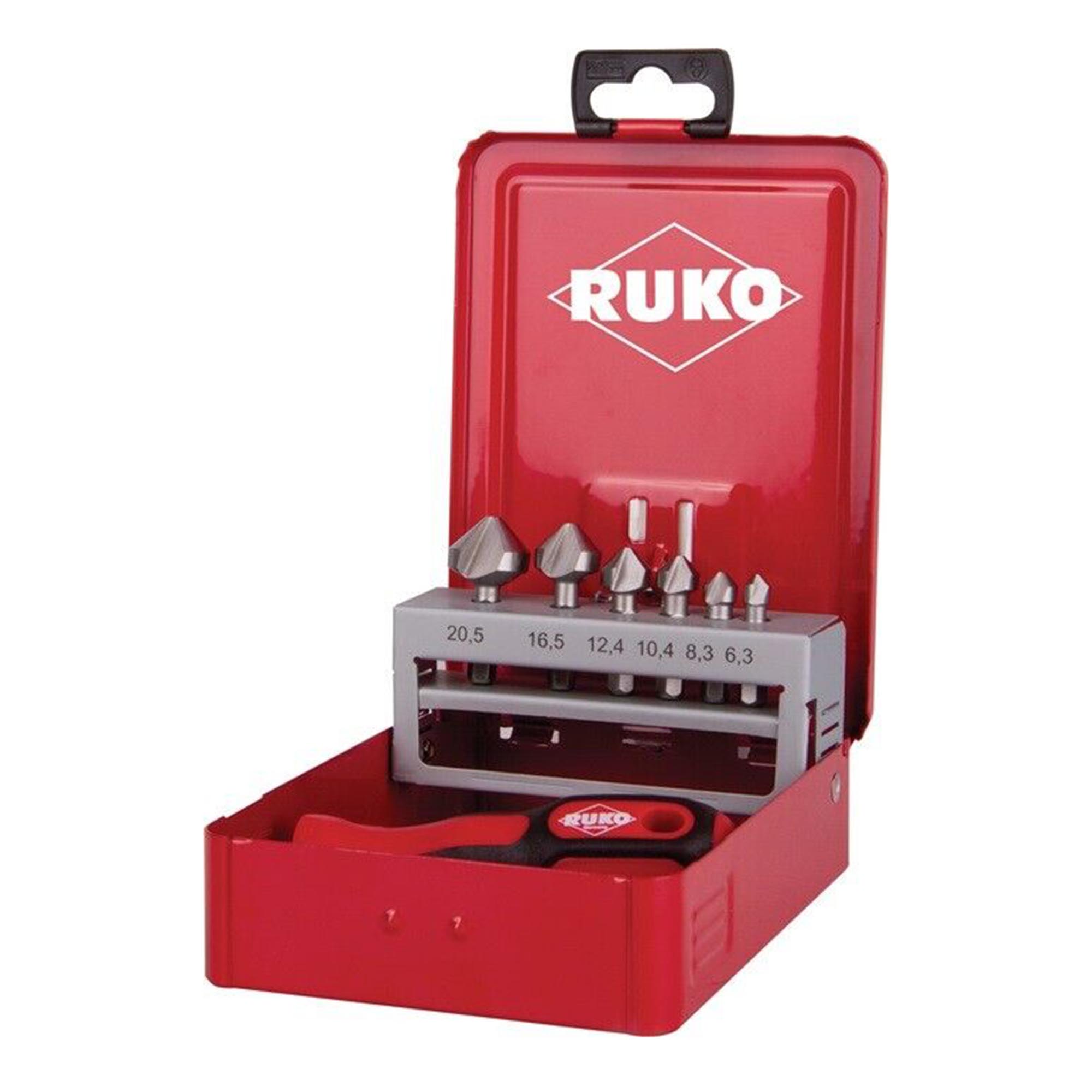 Набор зенковок Ruko 90° 6,3-20,5мм HSS-G 3z 6шт W102319