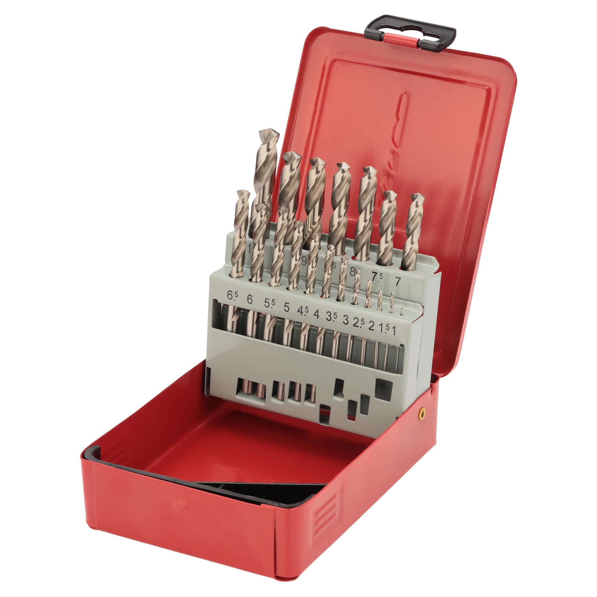 Набор сверл по металлу H-Tools 1-10мм 19шт HSS-G 135° DIN338 214214HT