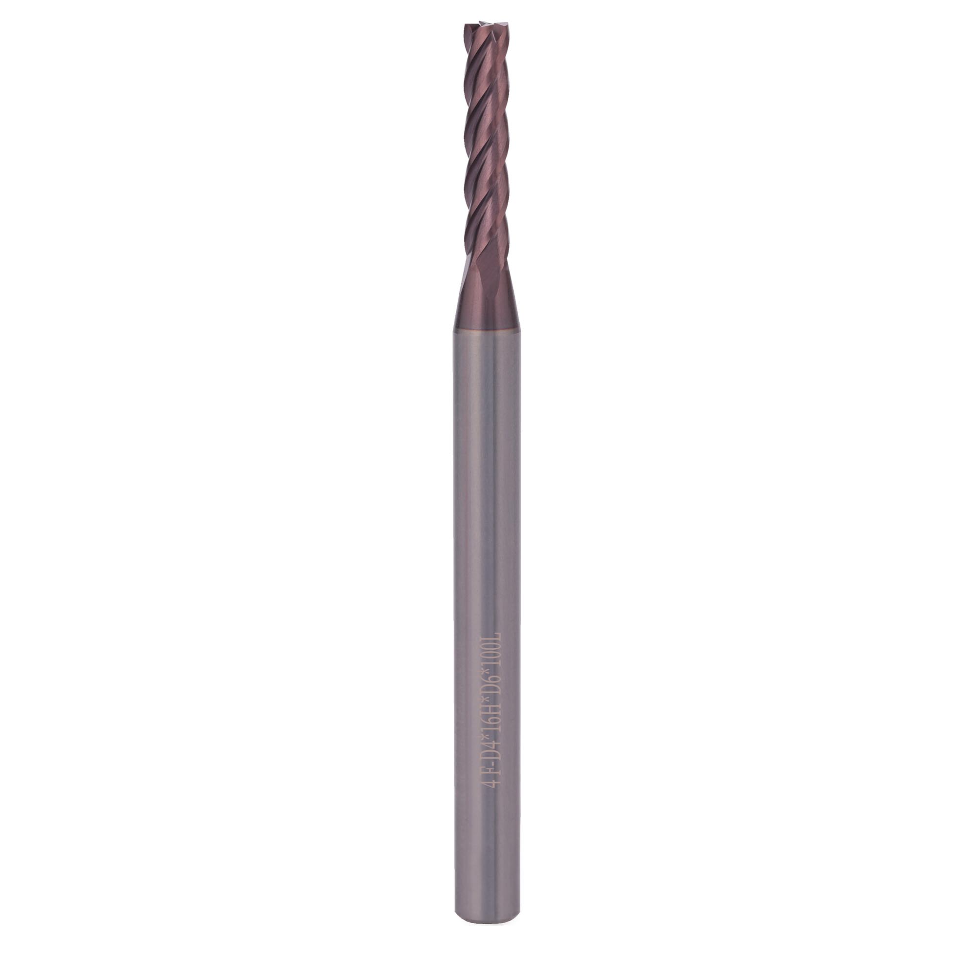 Фреза твердосплавная по металлу H-Tools 4,0x100/16мм d06 4z 55HRC P20 TiALN 19945-040