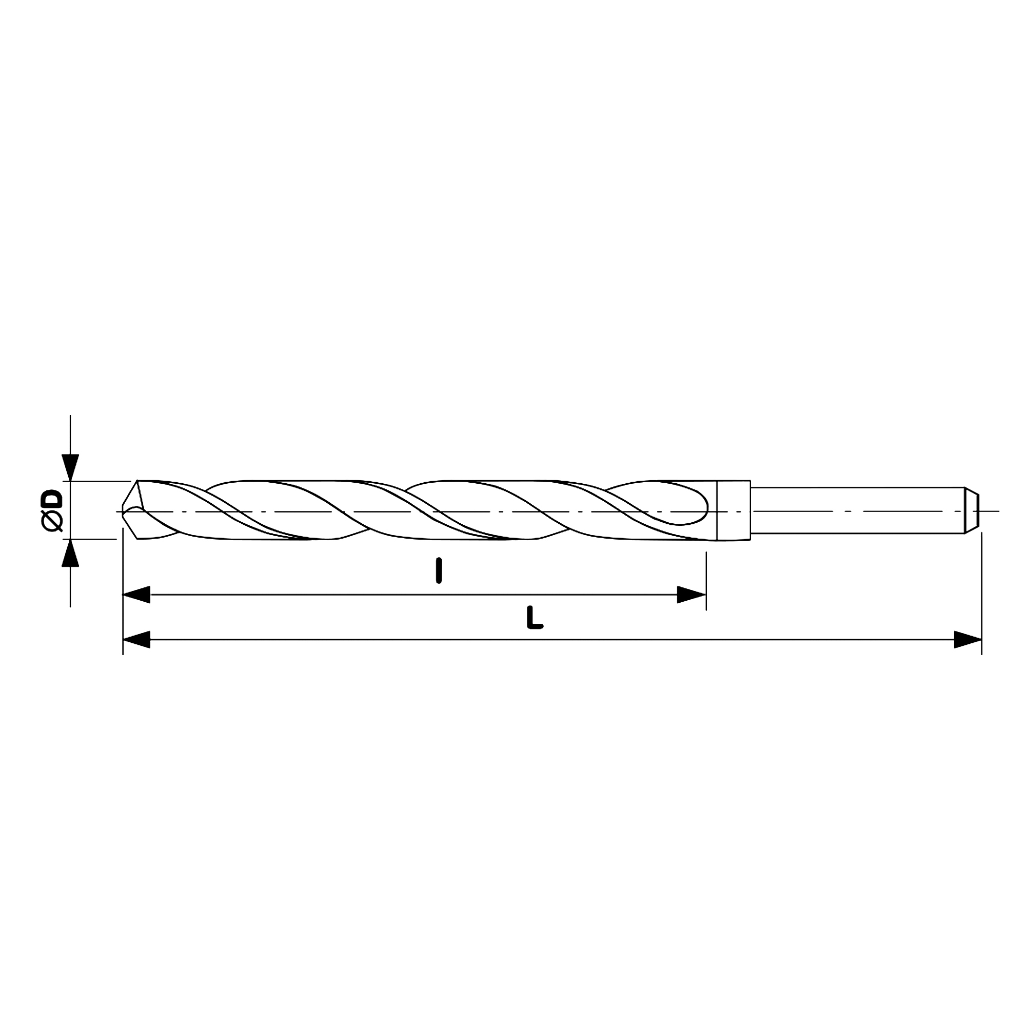 Сверло по металлу ц/х 23,0x231/155мм хв.=13мм DIN338 h8 5xD HSSE-Co5 135° H-Tools 2060-230