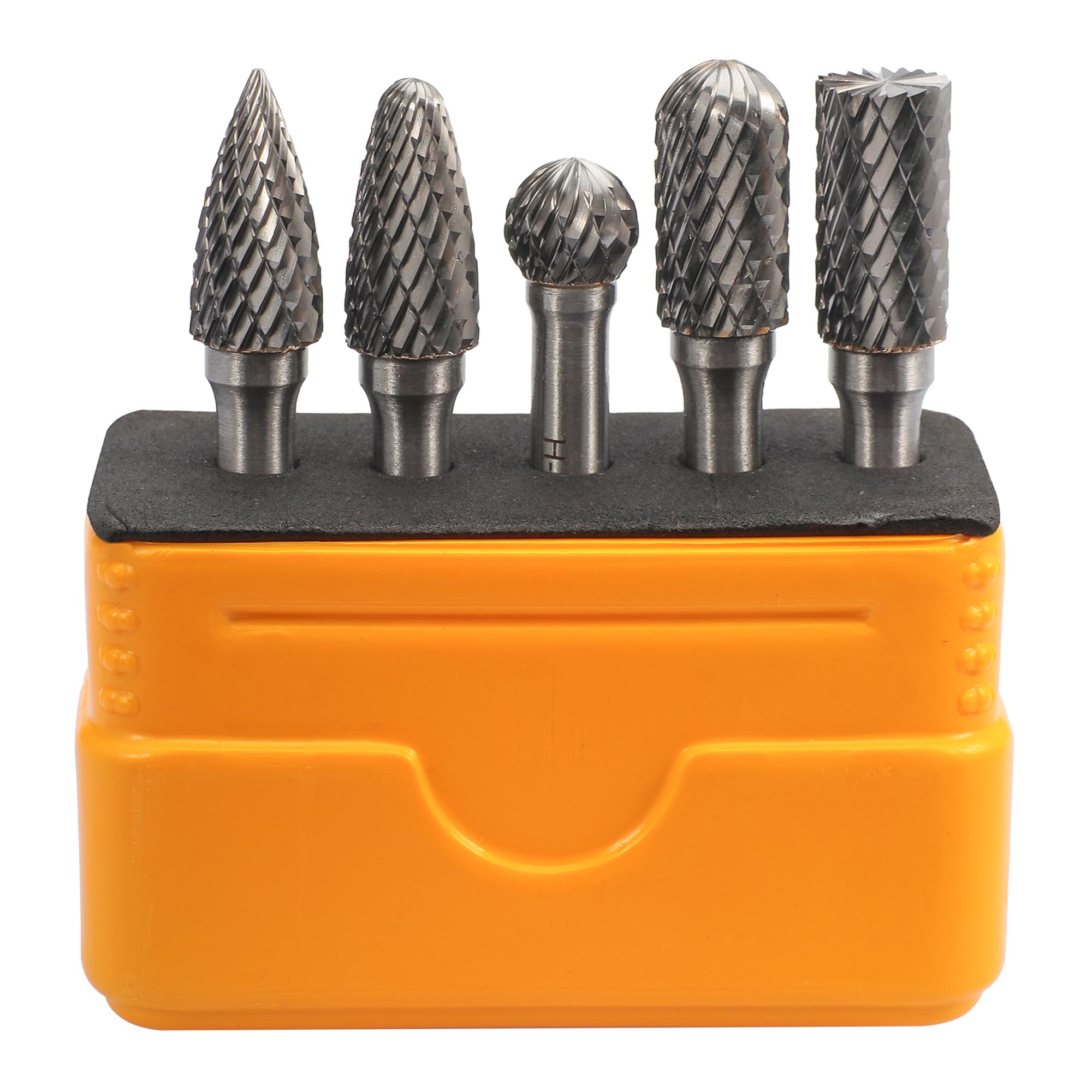 Набор бор-фрез твердосплавных H-Tools 5шт HM S=6мм Mini-Box 116004HT