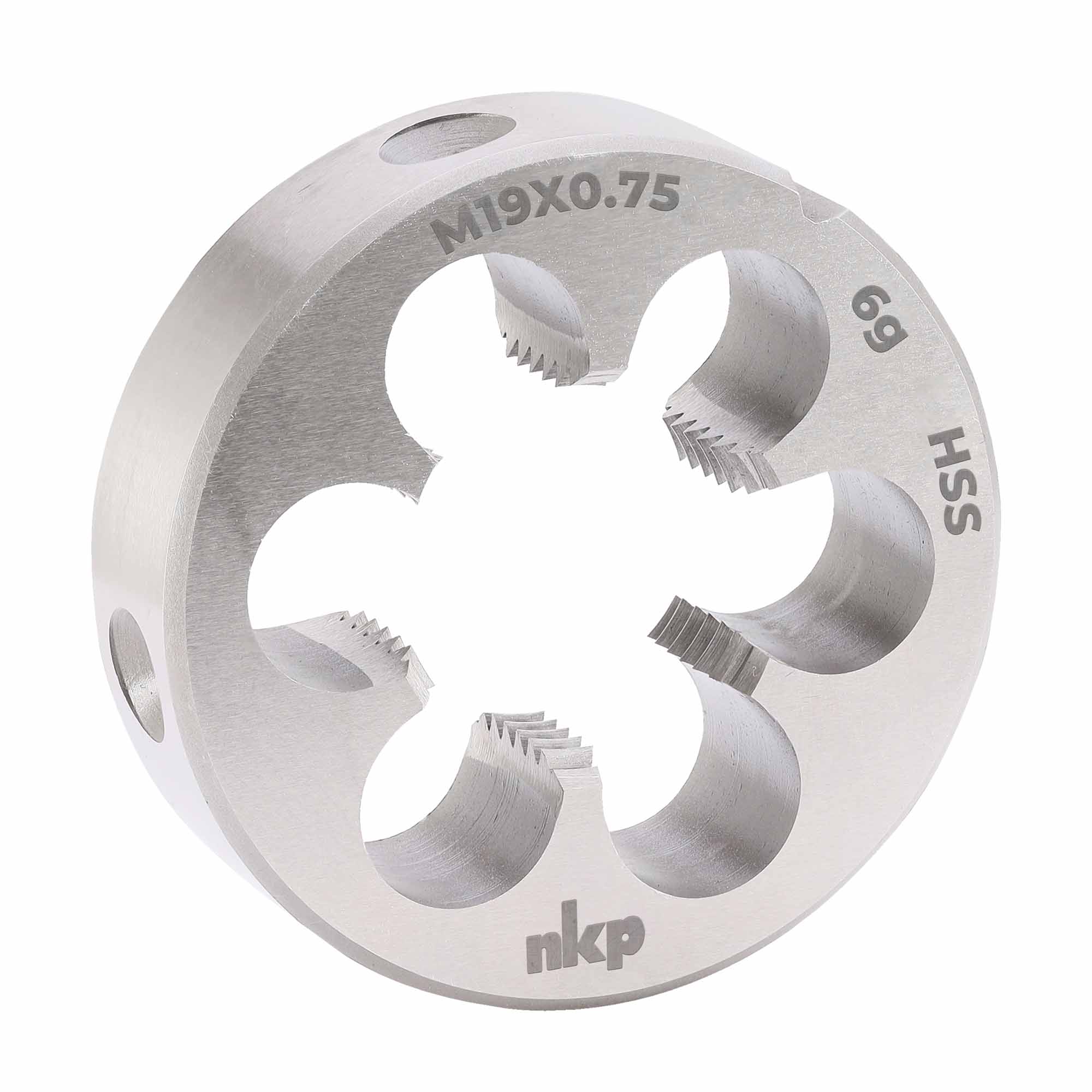 Плашка NKP М19х0,75 DINEN22568 HSS 6g 45х14мм 240193N
