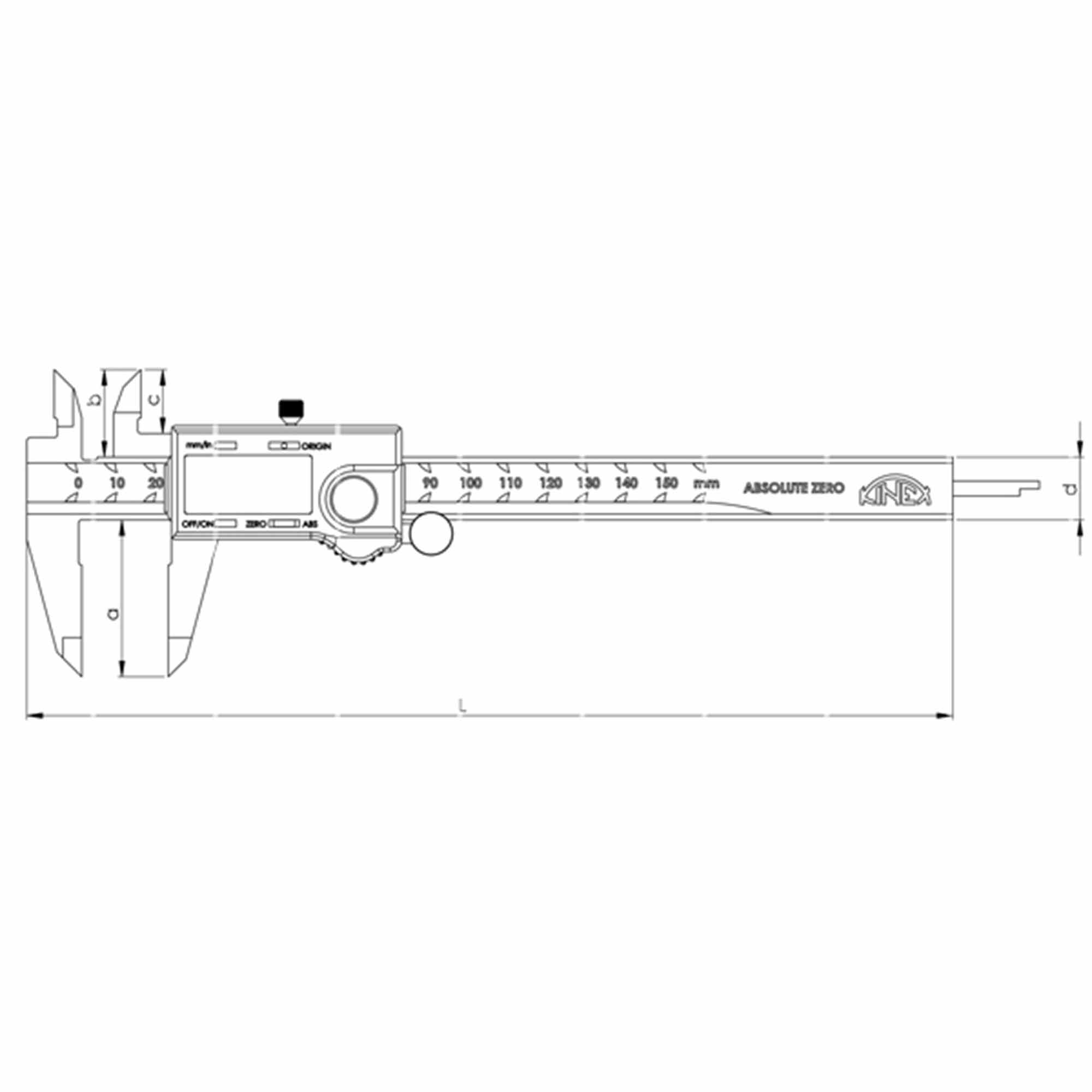 Штангенциркуль электронный Kinex ШЦЦ-1-300/60мм 0,01мм DIN862 6040-02-300