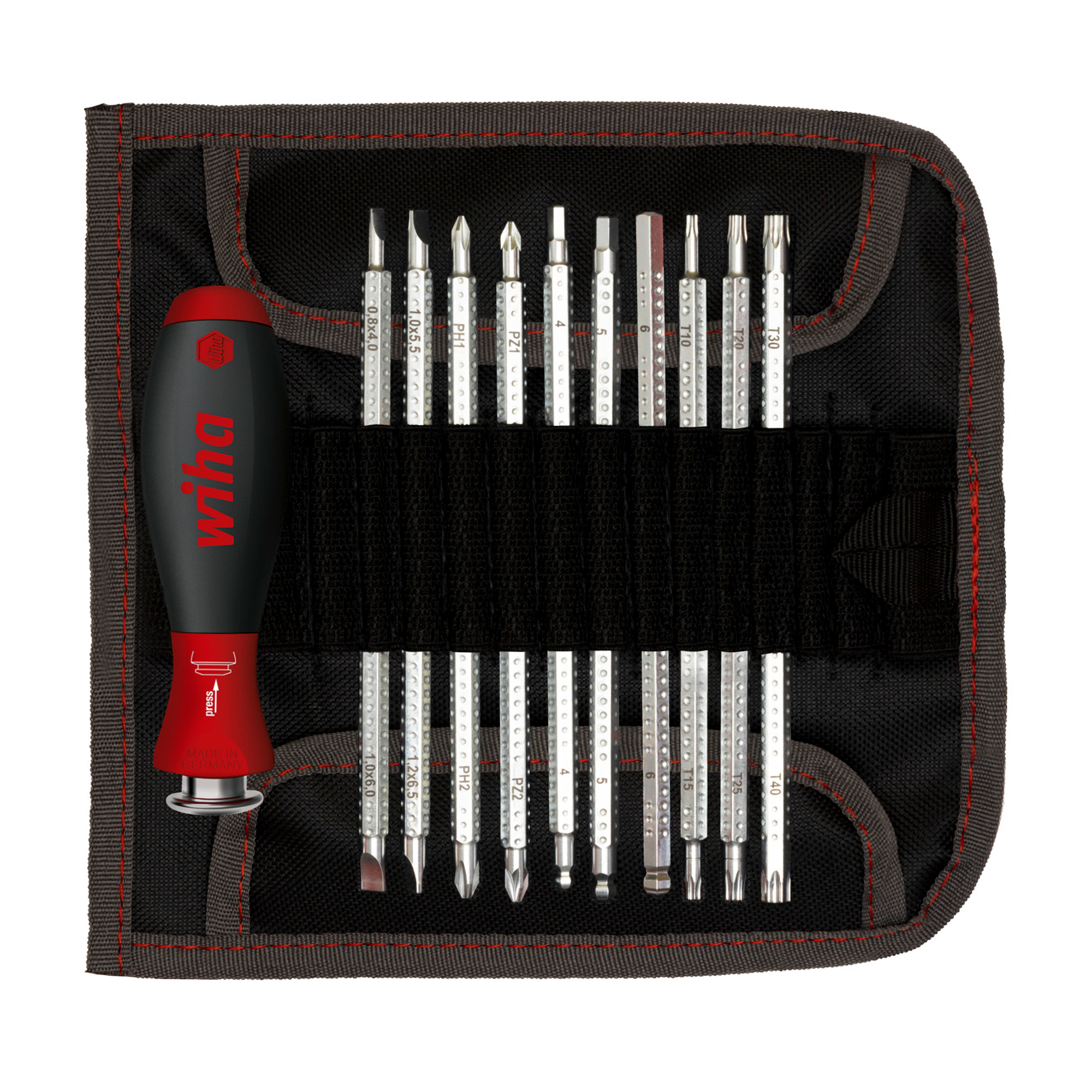 Отвертка с насадками System 6 SoftFinish-Telescopic 11пр Wiha 284T 03591