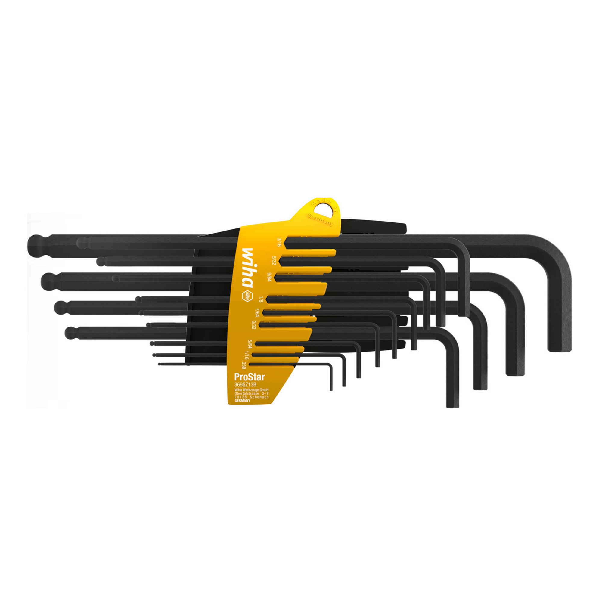 Набор шестигранников Г-образных 0,05"-3/8" 13шт ProStar Wiha 369ZB 24189