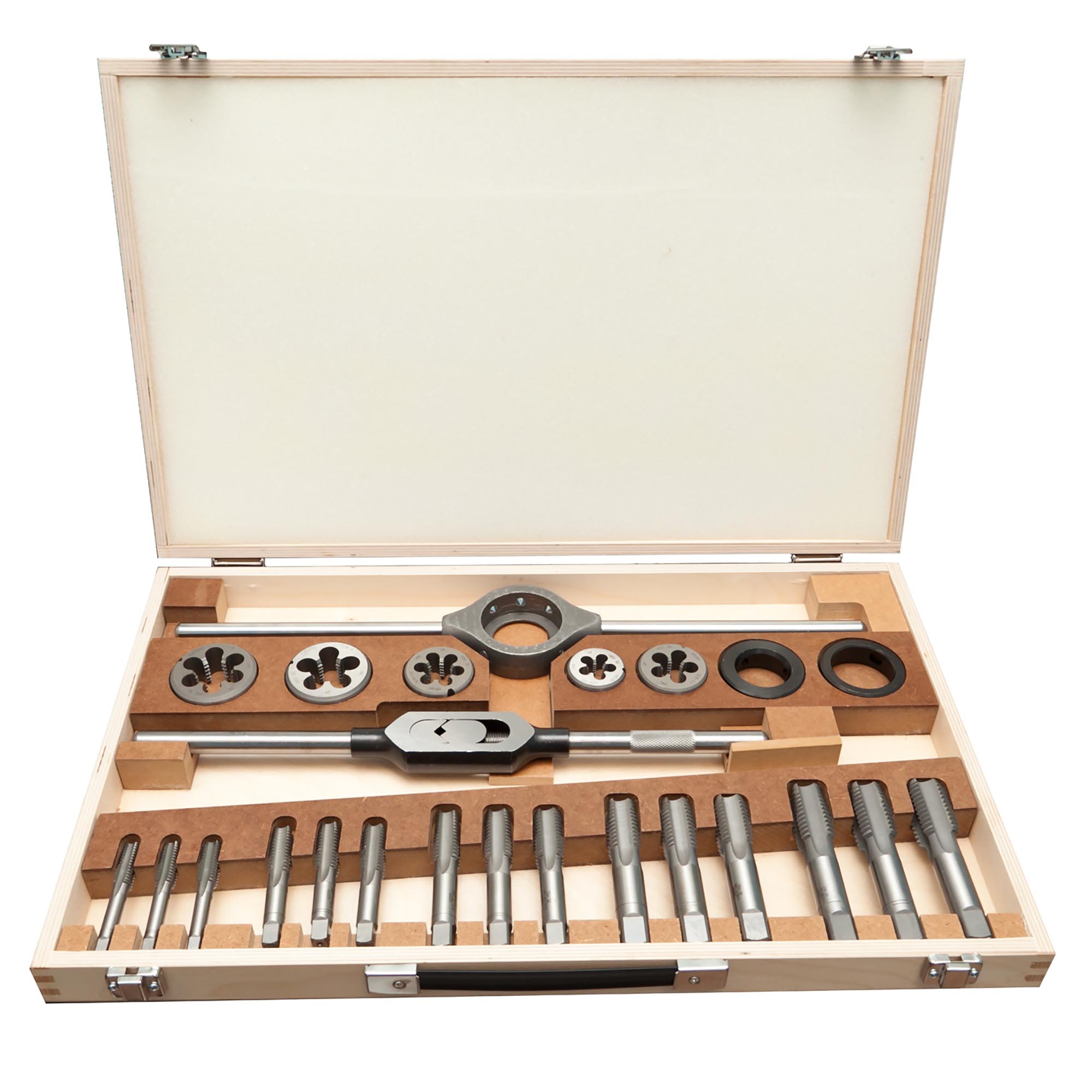 Набор метчиков и плашек Bucovice Tools UNC 1/2"-1,0" 115CrV3 24пр 315200