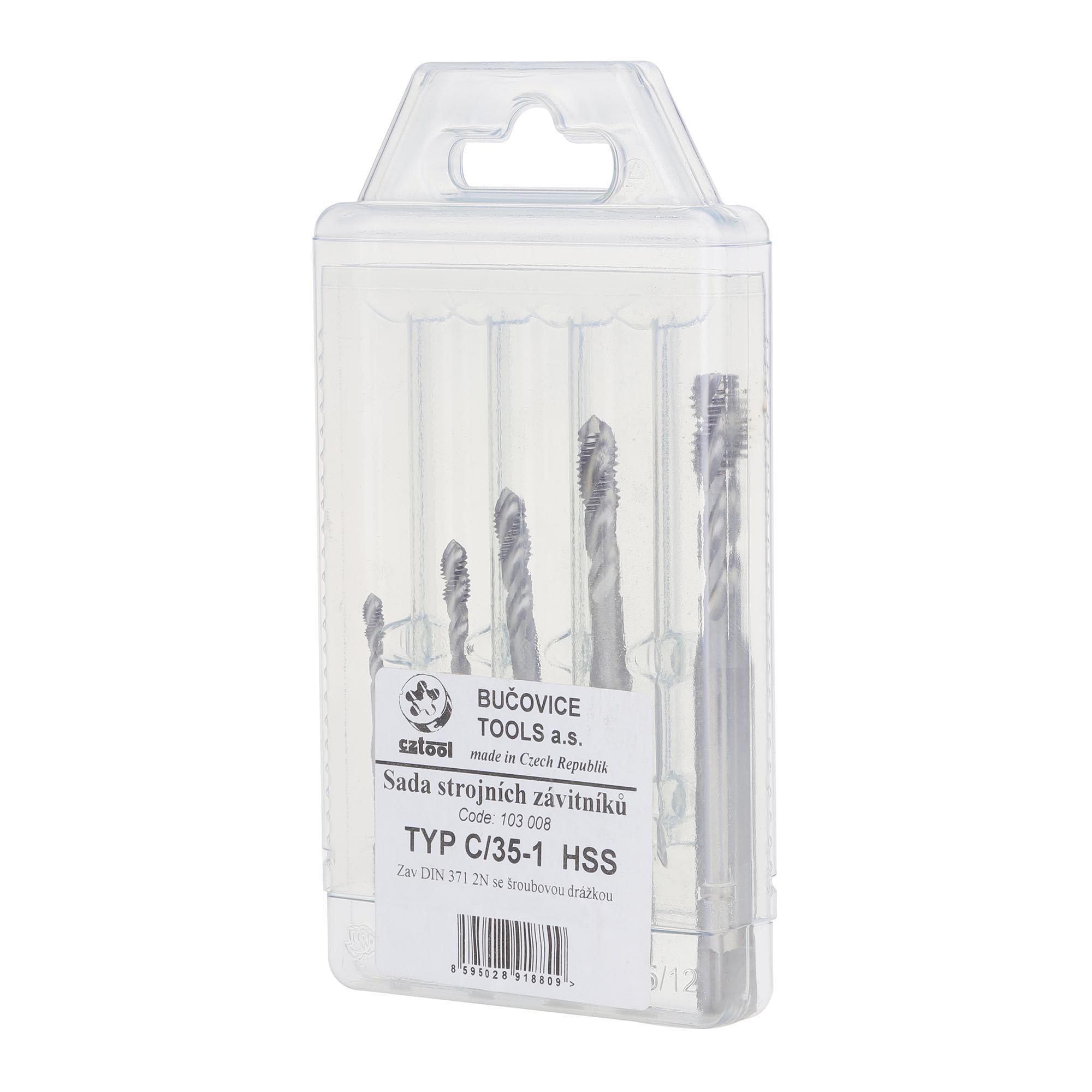Набор машинных метчиков Bucovice Tools M3-M8 HSS DIN371 5пр 103008
