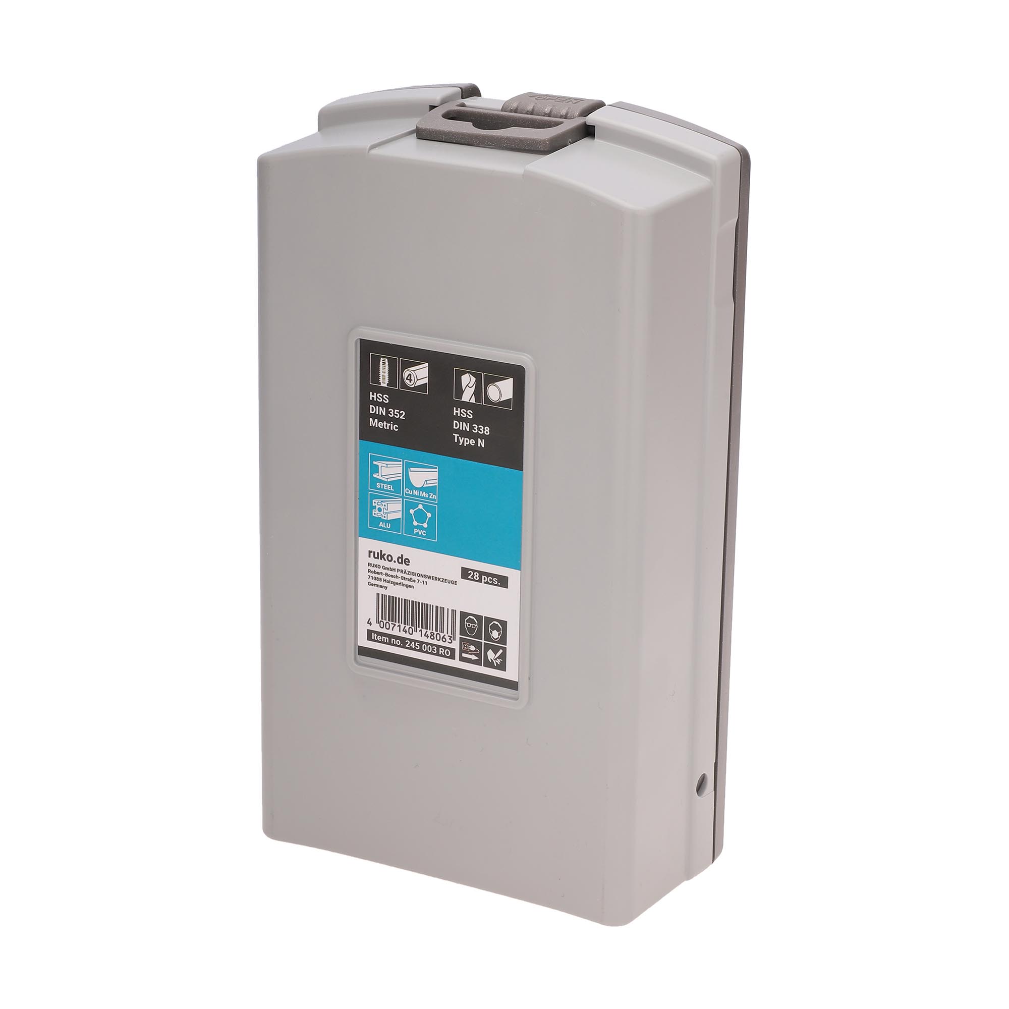 Набор комплектных метчиков Ruko M3-M12 HSS-G DIN352 28пр 245003RO