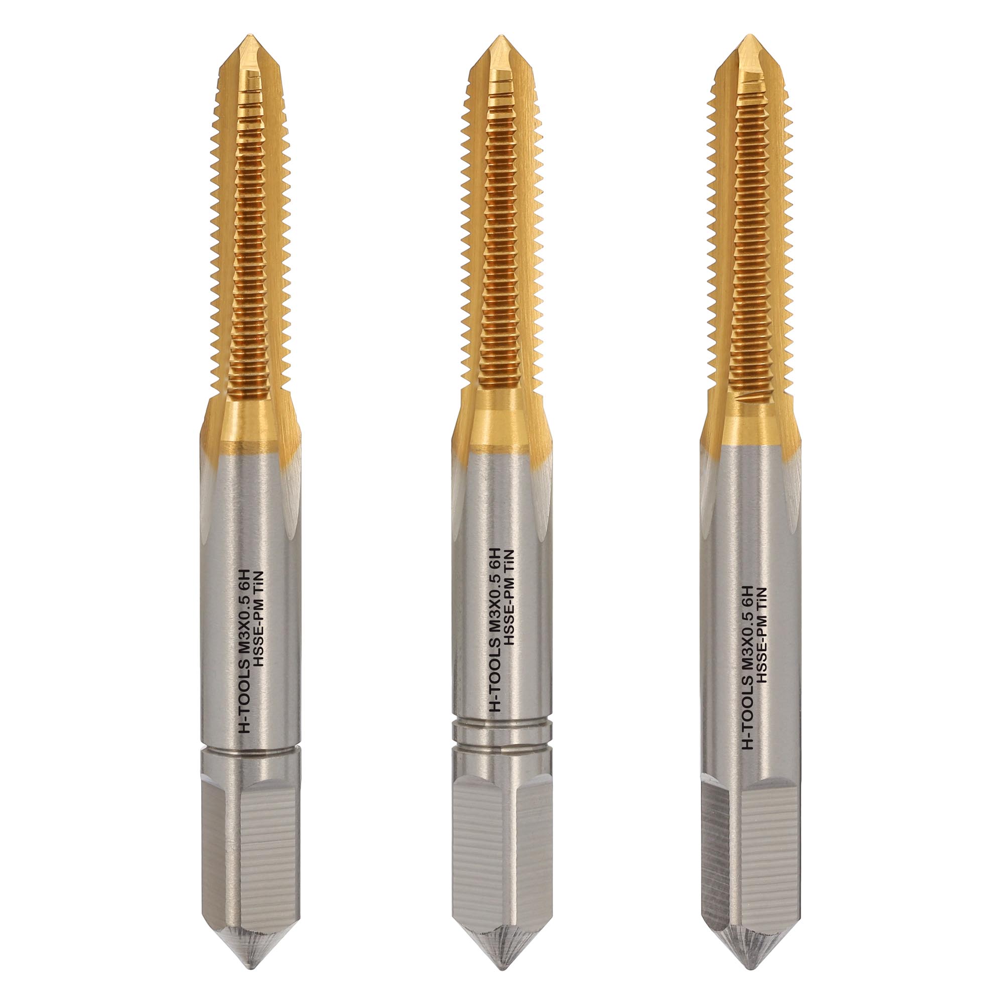 Набор метчиков 3шт H-Tools PRO HSSEPM-TiN DIN352 6HX М3х0,5 43HRC 230030PMHT