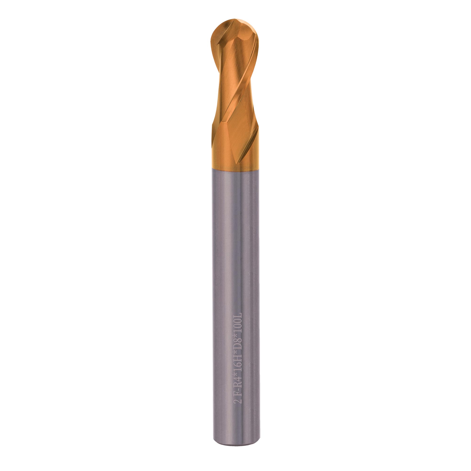 Фреза твердосплавная радиусная H-Tools 8,0x100/16мм d08 2z 60HRC P30 TiSiCrN 6821-080