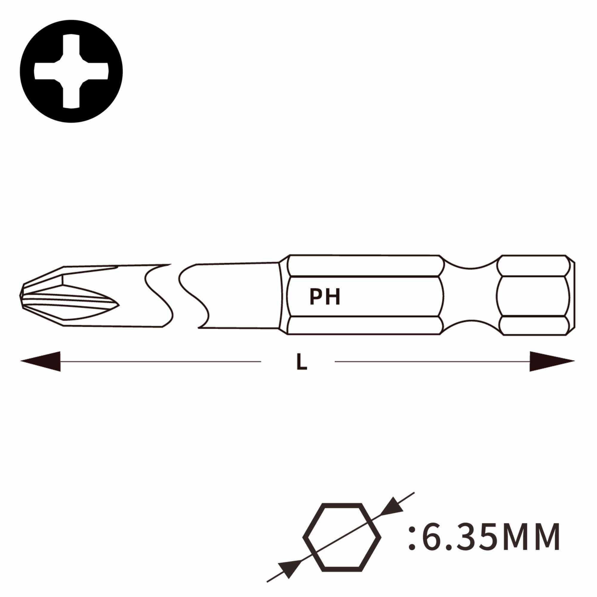 Бита Wiha Torsion PH3х50мм 7041ZOT 1шт 04539