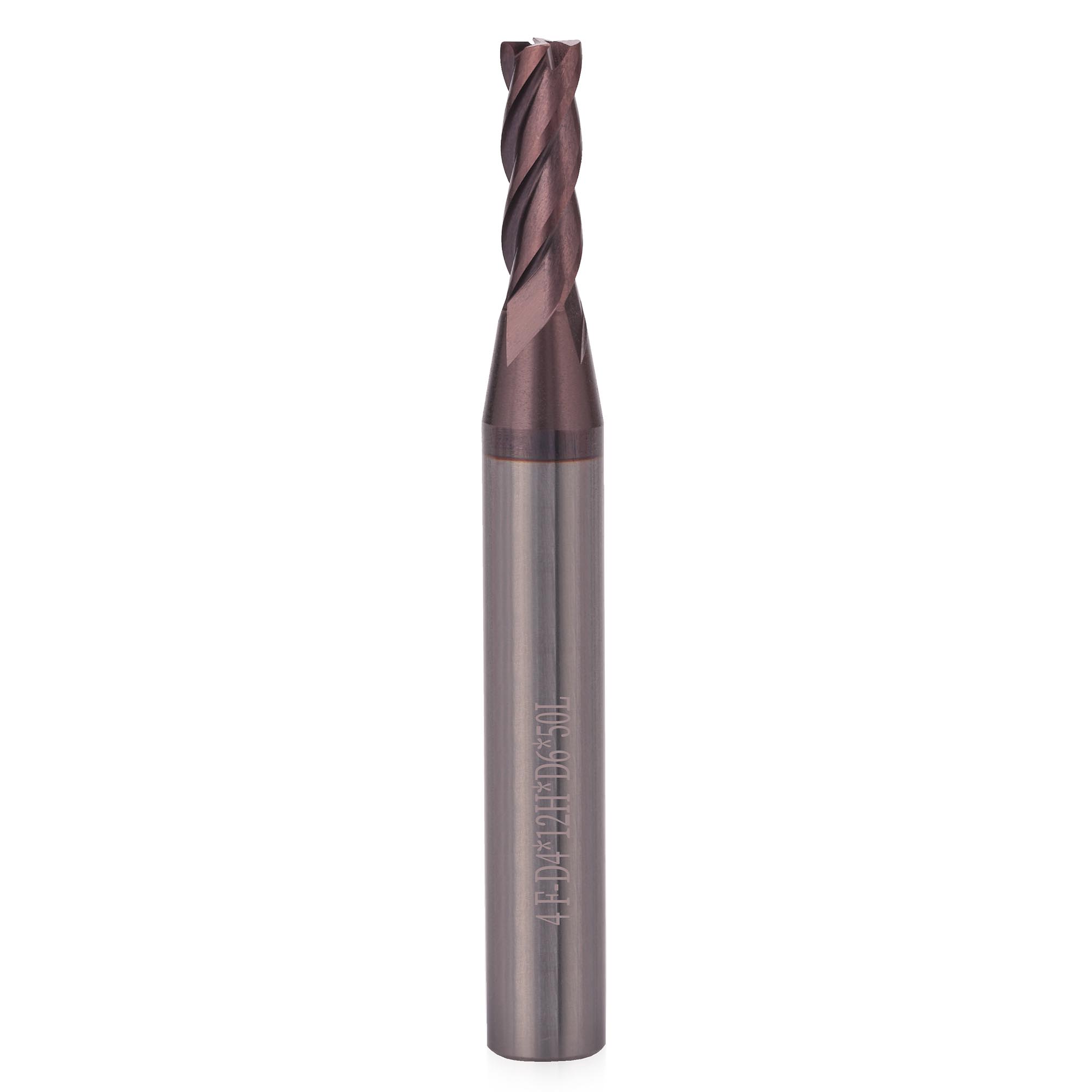 Фреза твердосплавная по металлу H-Tools 4,0x50/12мм d06 4z 55HRC P20 TiALN 19964-040