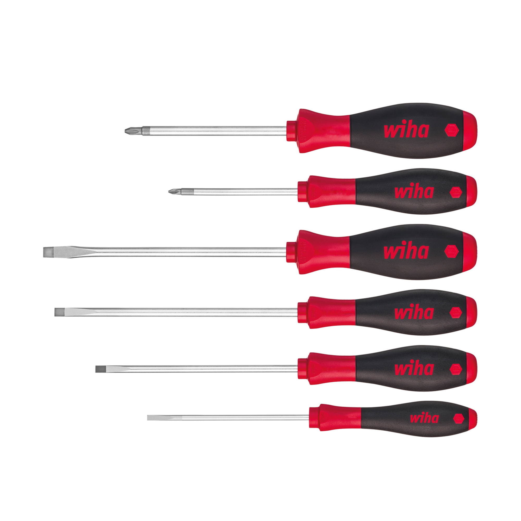 Набор отверток SoftFinish SL/PZ 6пр Wiha 302 07153