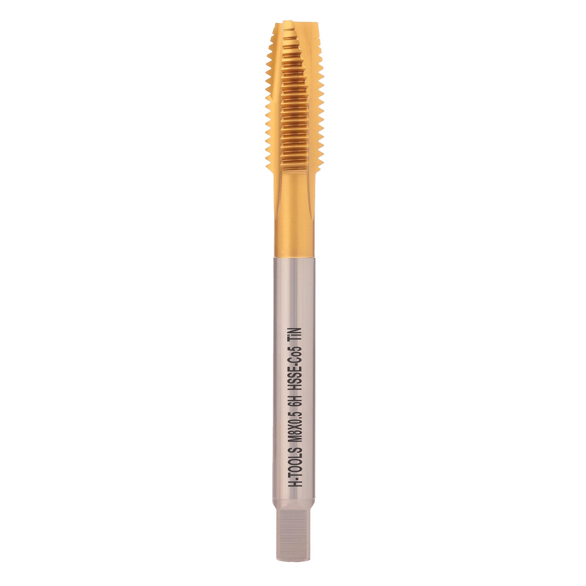 Метчик машинный H-Tools М8х0,5 DIN374 HSSE-TiN 6h B/4-5P 113X01-D2-0083