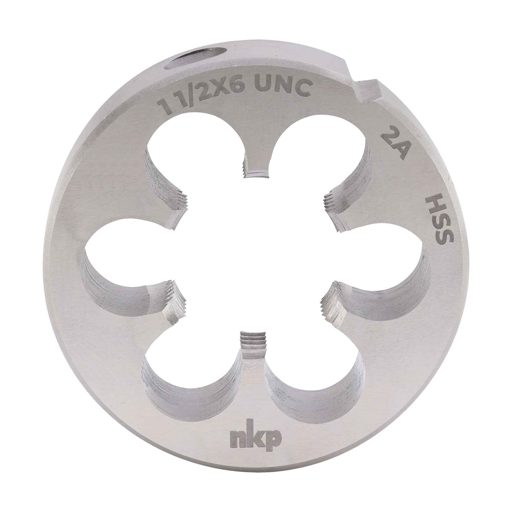 Плашка дюймовая NKP UNC 1,1/2"-6 HSS DIN22568 75x30мм 245112N
