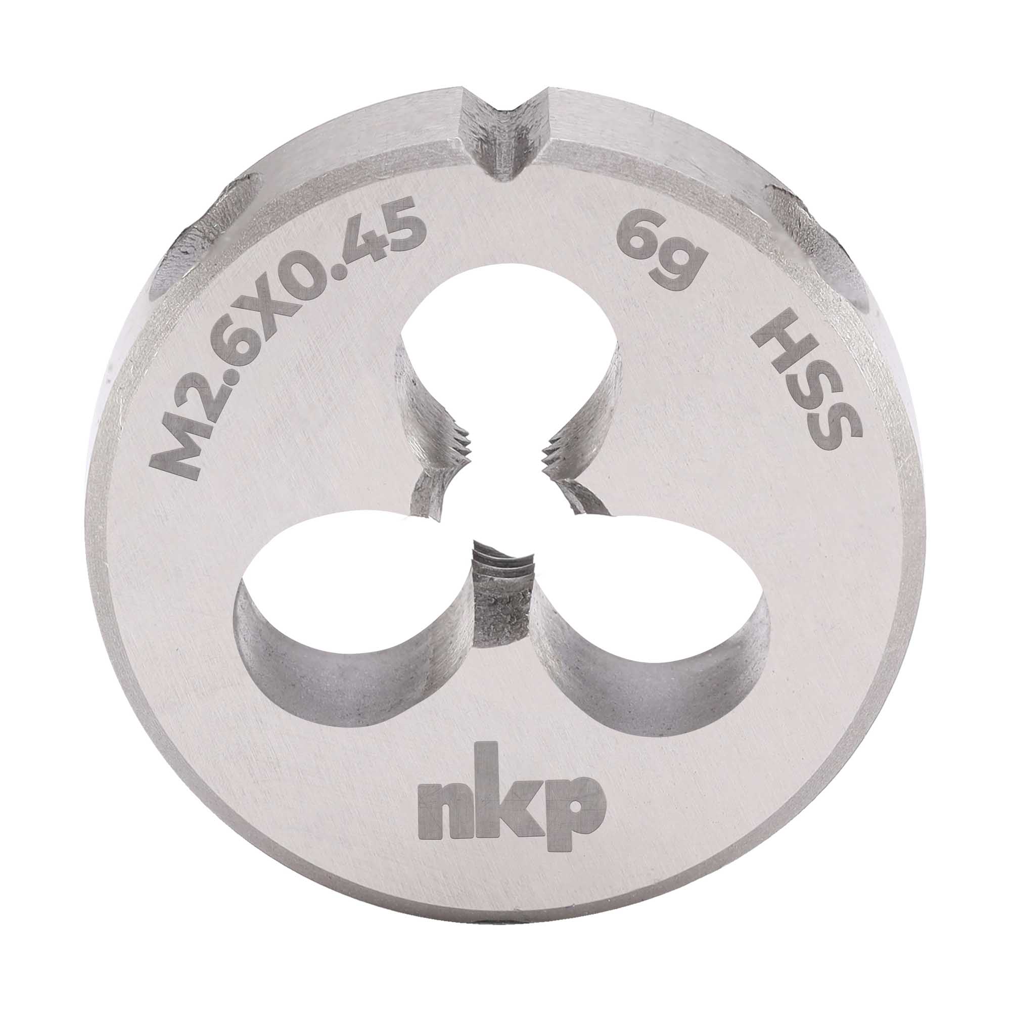 Плашка NKP М2,6х0,45 DINEN22568 HSS 6g 16х5мм 240026N