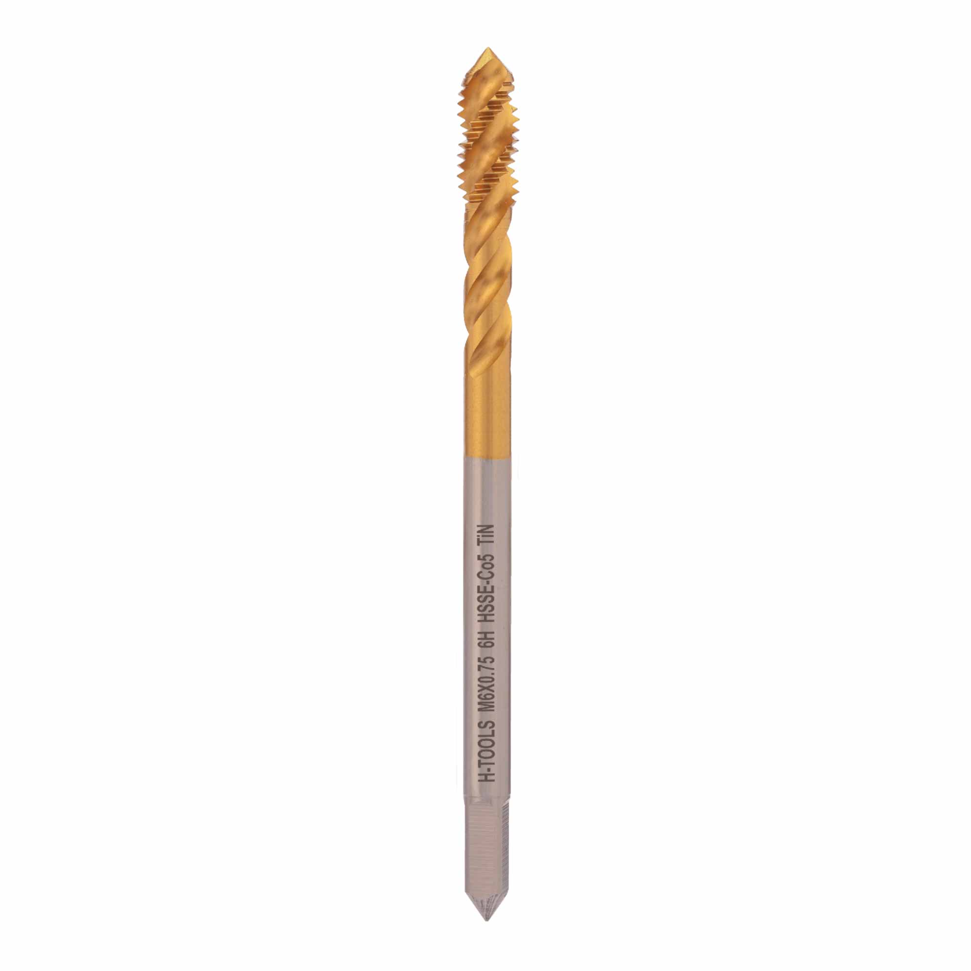 Метчик винтовой машинный H-Tools М6х0,75 DIN374 HSSE-TiN 6h C/2-3P R45 513X01-D2-0061
