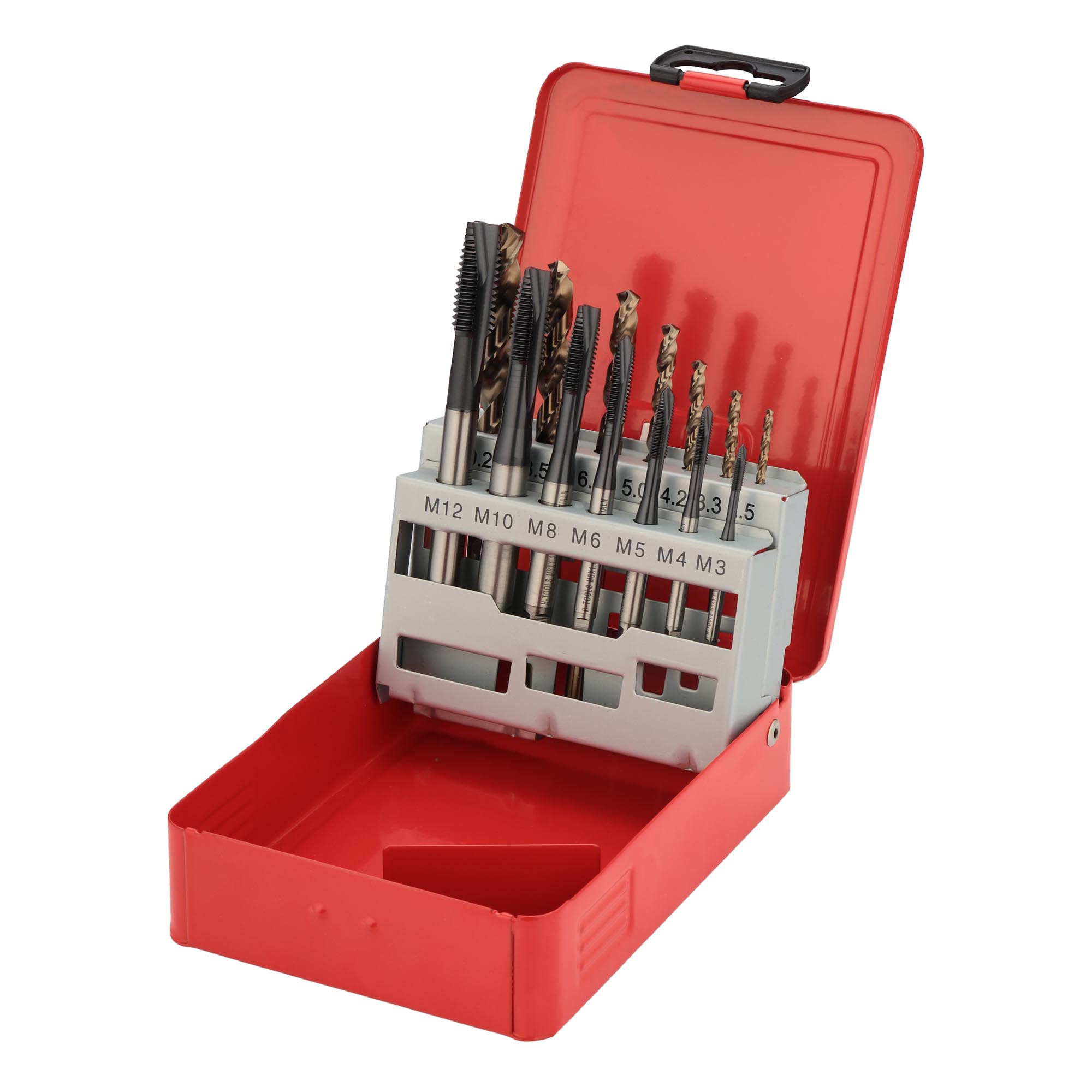 Набор машинных метчиков H-Tools M3-M12 HSSE-TiALN DIN371/376 14пр 245051FHT