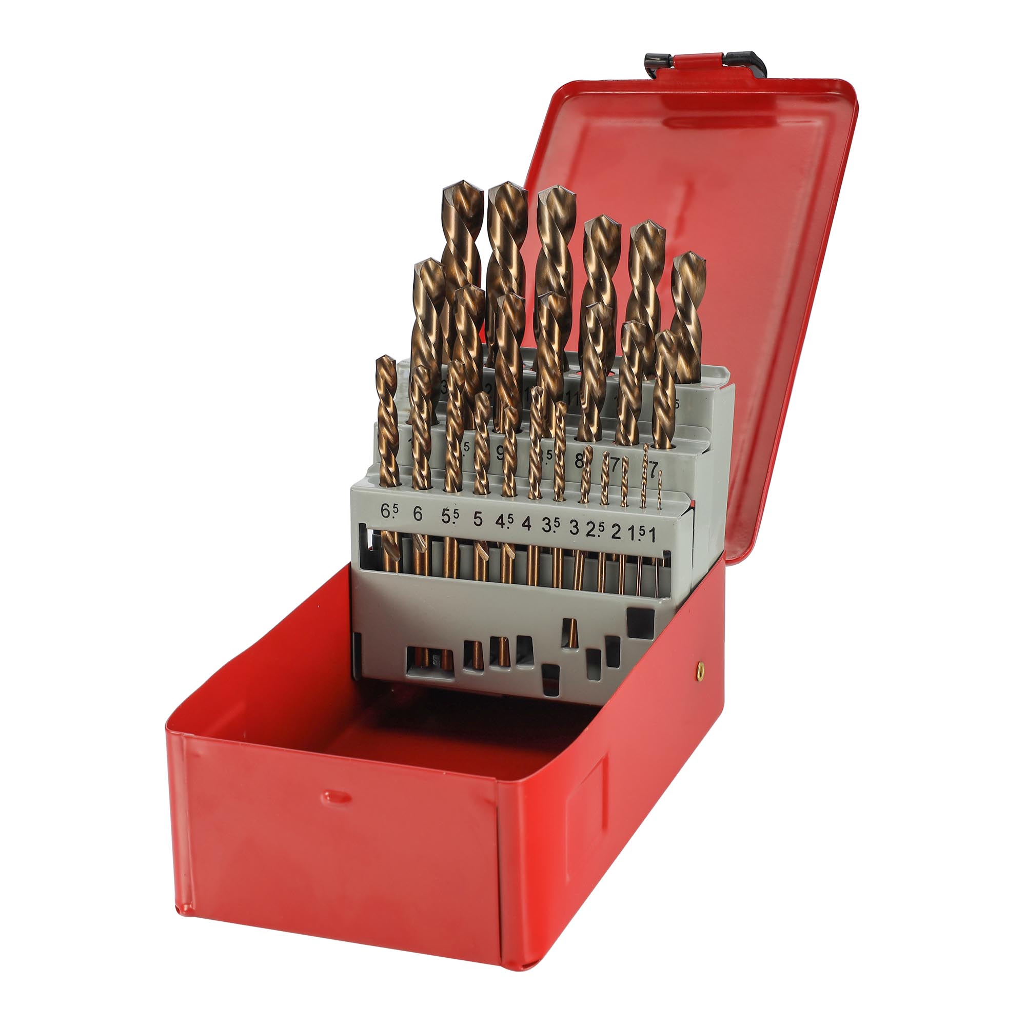 Набор левых сверл по металлу H-Tools 1-13мм 25шт HSSE-Co5 135° DIN338 215215LiHT