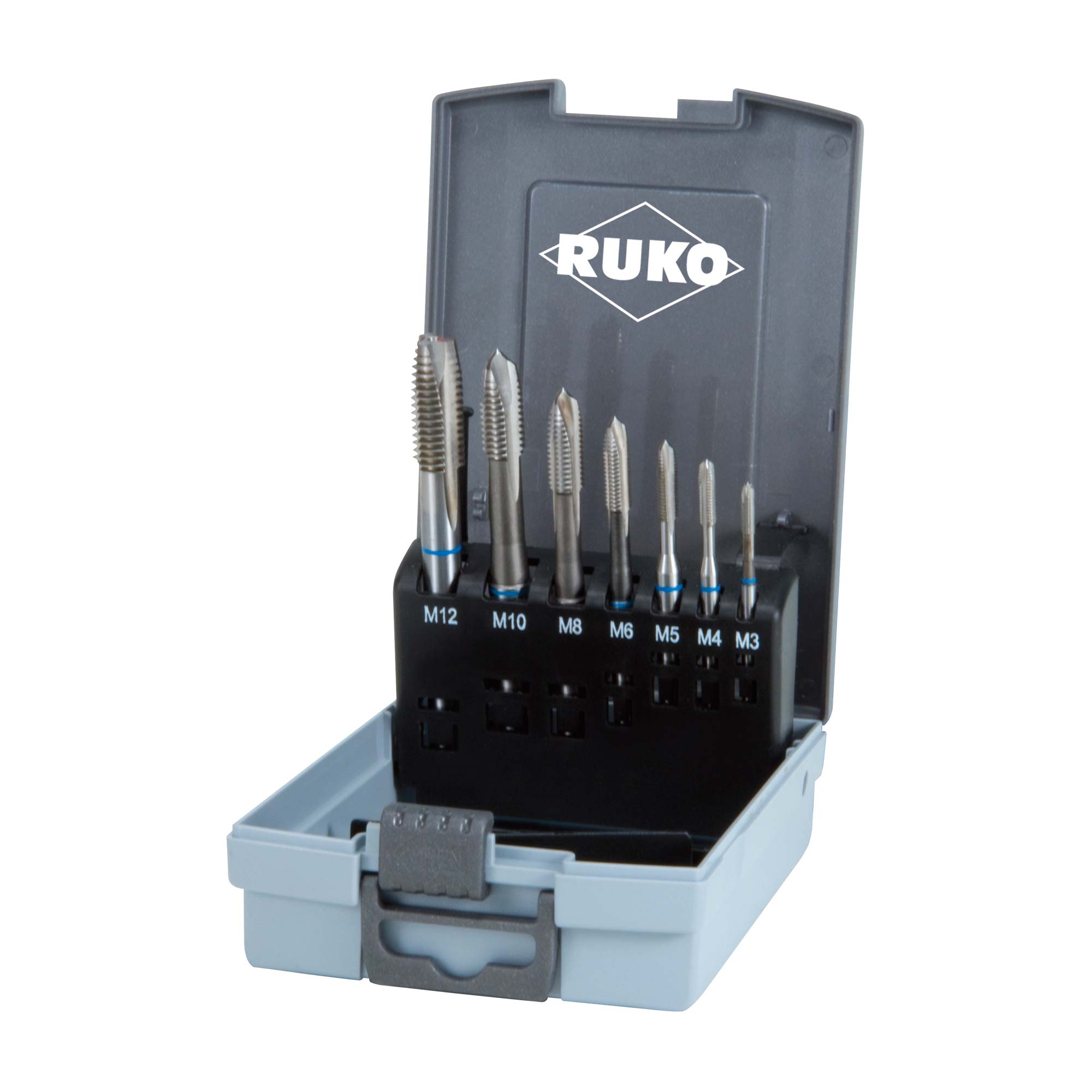 Набор машинных метчиков Ruko M3-M12 HSS-G DIN371/376 7пр 245057RO