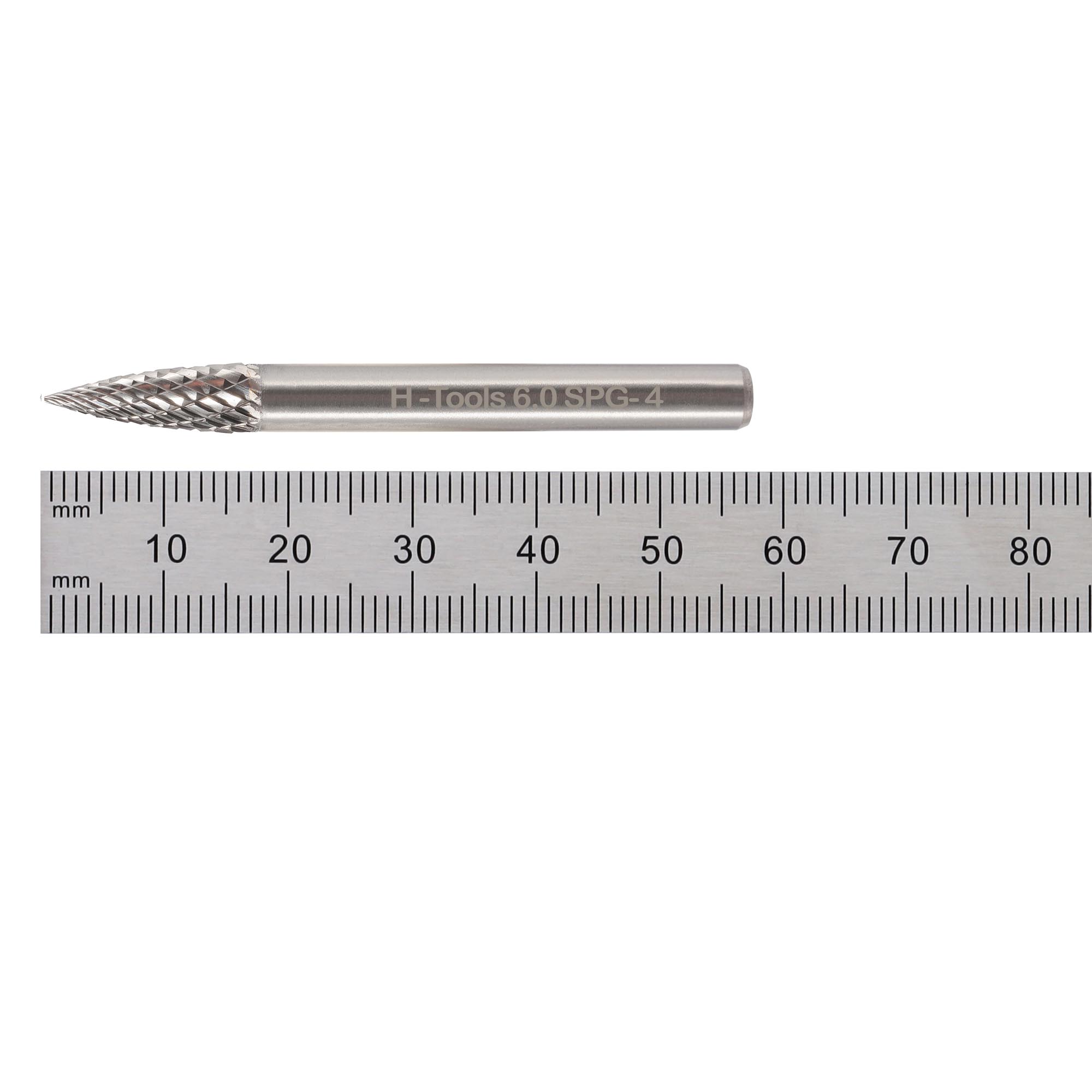 Бор-фреза твердосплавная H-Tools G(SPG) 6,0x18x58x6мм HM 116025HT