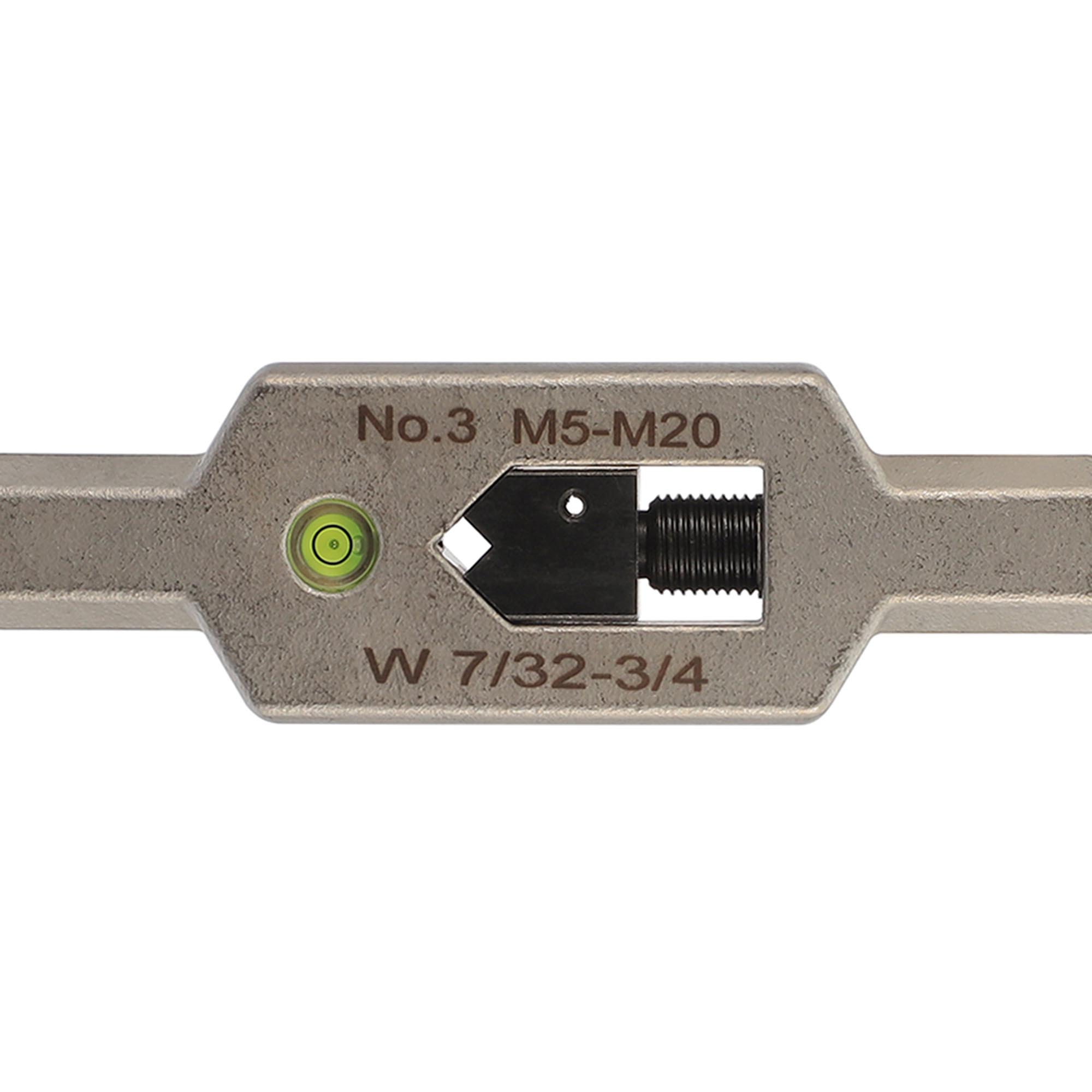 Метчикодержатель с уровнем H-Tools M5-M20 370мм DIN1814 INOX 08802060