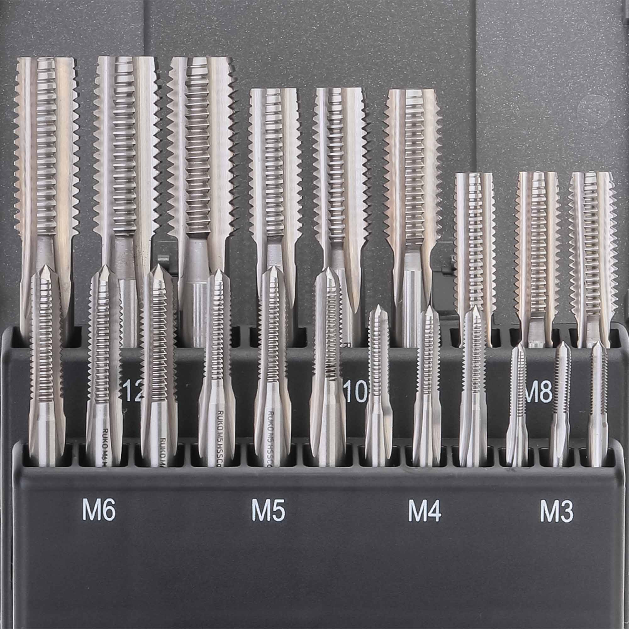 Набор комплектных метчиков Ruko M3-M12 HSSE DIN352 21пр 245001ERO