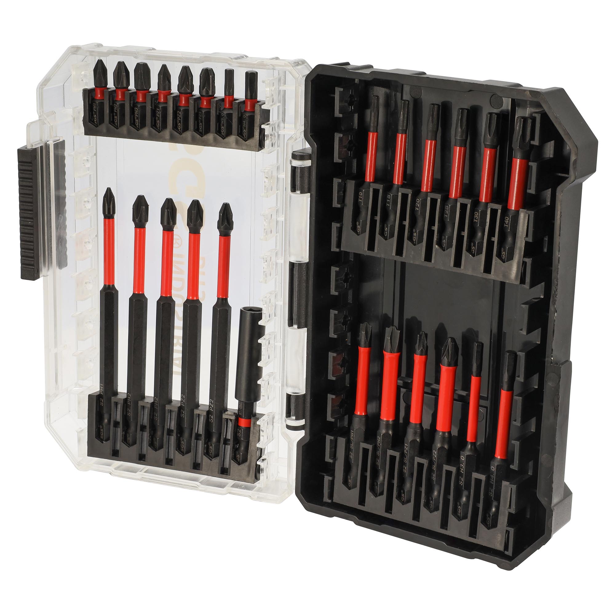 Набор ударных бит SGS PH/PZ/TORX/HEX/PLUS-MINUS S2 26шт SGS63-26C