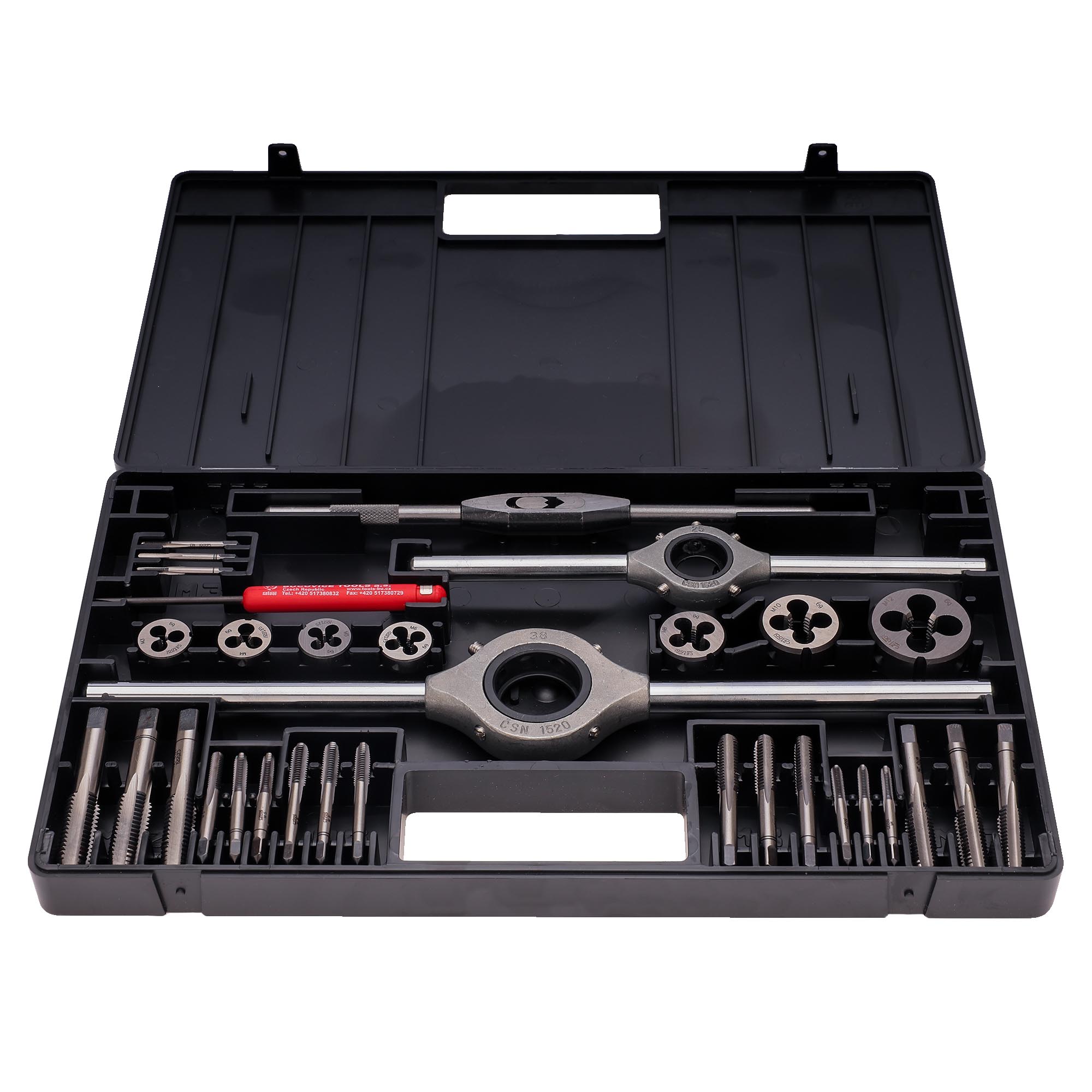 Набор метчиков и плашек Bucovice Tools M3-M12 115CrV3 34пр 310120