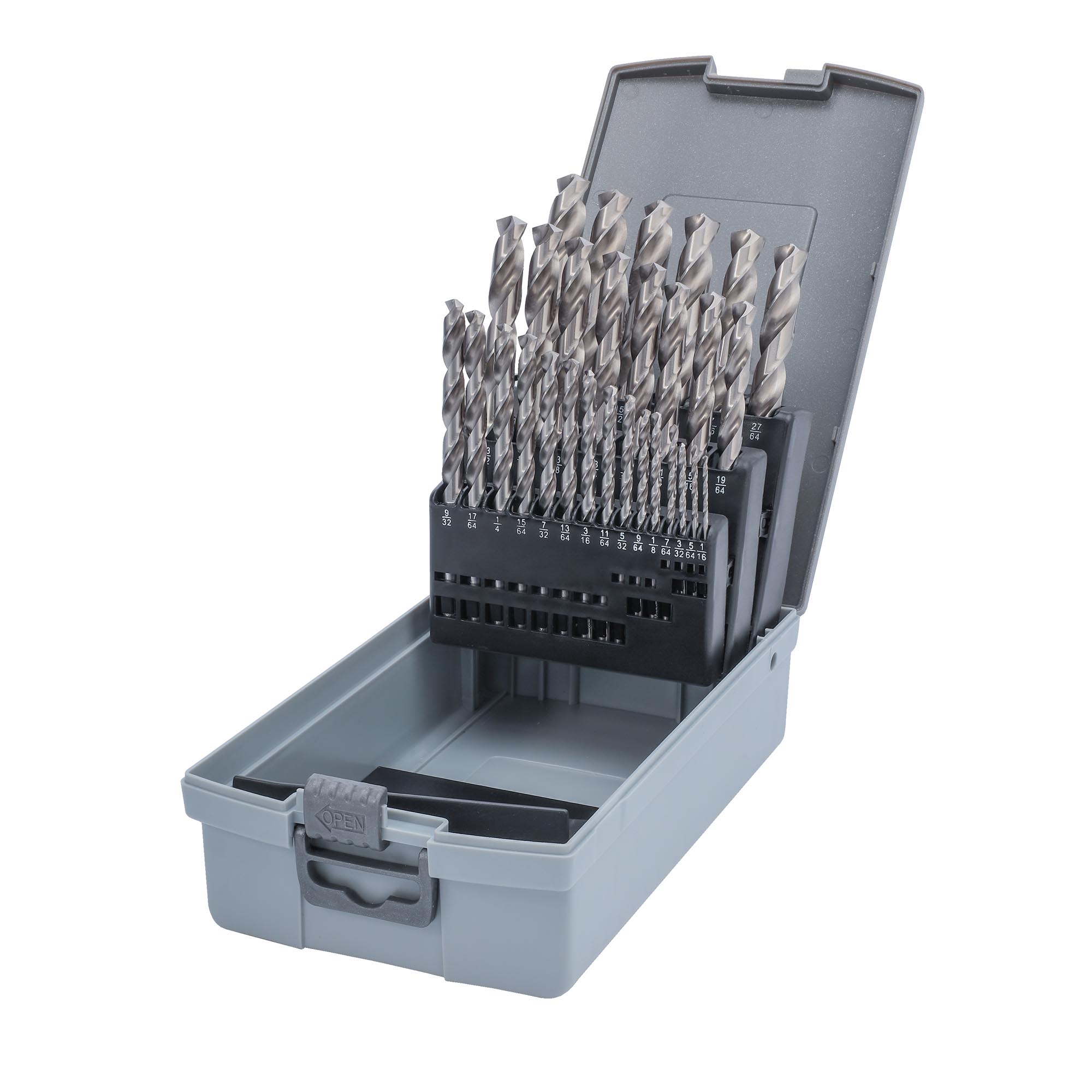 Набор сверл по металлу дюймовые H-Tools 1/16" -1/2" 29шт HSS-G 135° 214851ROHT