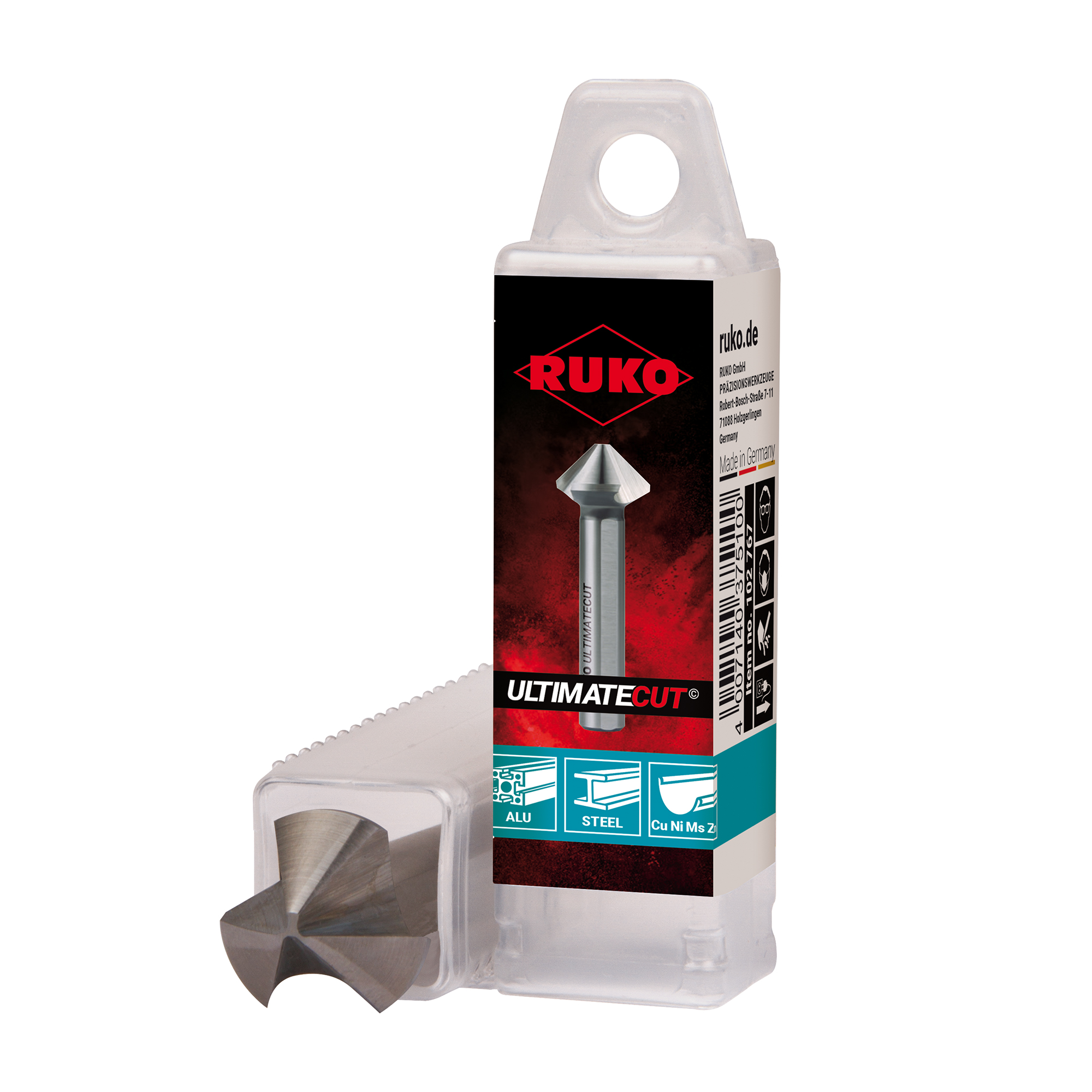 Зенковка по металлу Ruko UltimateCut 90° 23,0мм HSS-G 3z DIN335C L67мм d10мм 102782