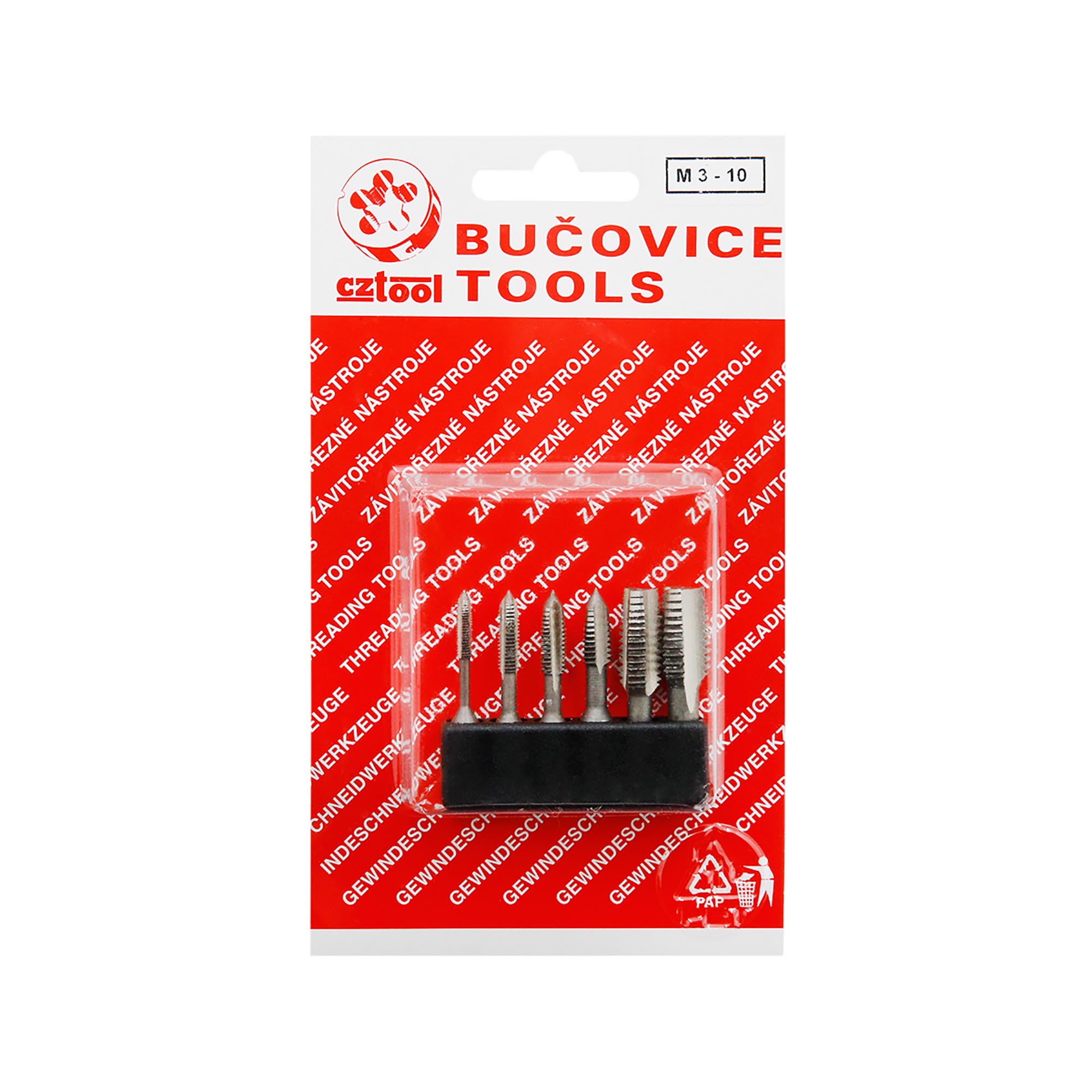 Набор метчиков для шуруповерта Bucovice Tools M3-M10 HSS 6пр 948110