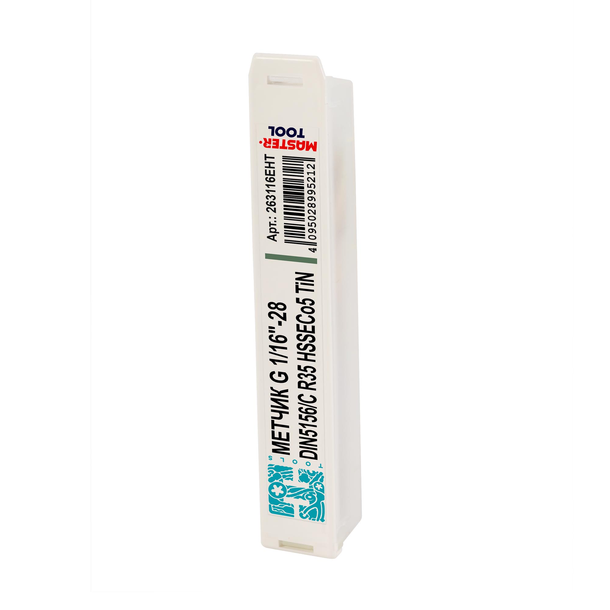 Метчик винтовой машинный H-Tools G1/16"-28 DIN5156 HSSE TiN 263116EHT