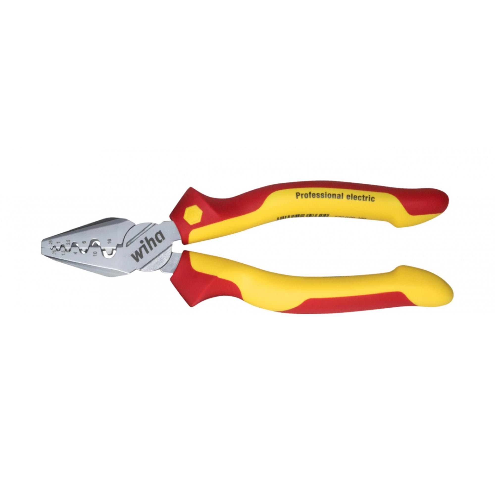 Пресс-клещи диэлектрические 0,25-16² 180мм Professional Electric Wiha Z60006 38985 (SB)