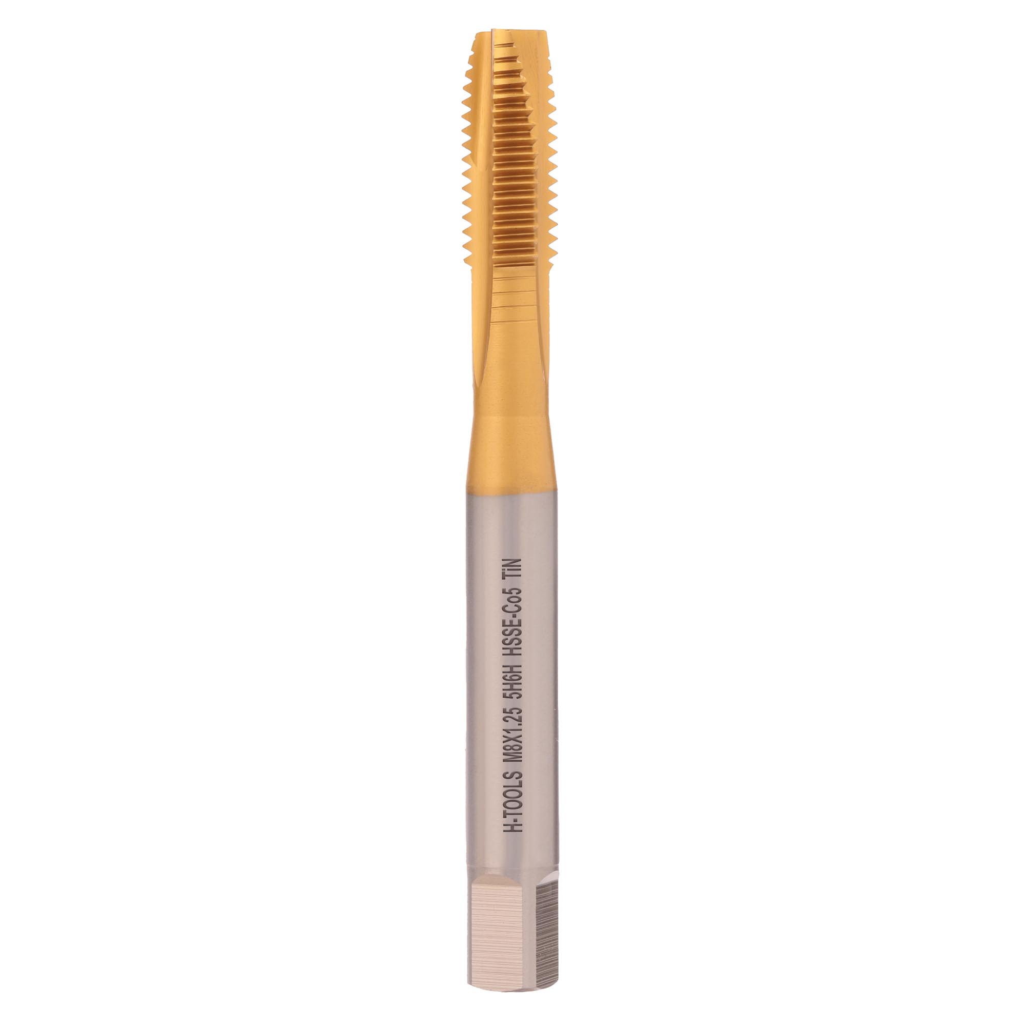 Метчик машинный H-Tools М8х1,25 DIN371 HSSE-TiN 5h6h B/4-5P 116X01-C2-0080