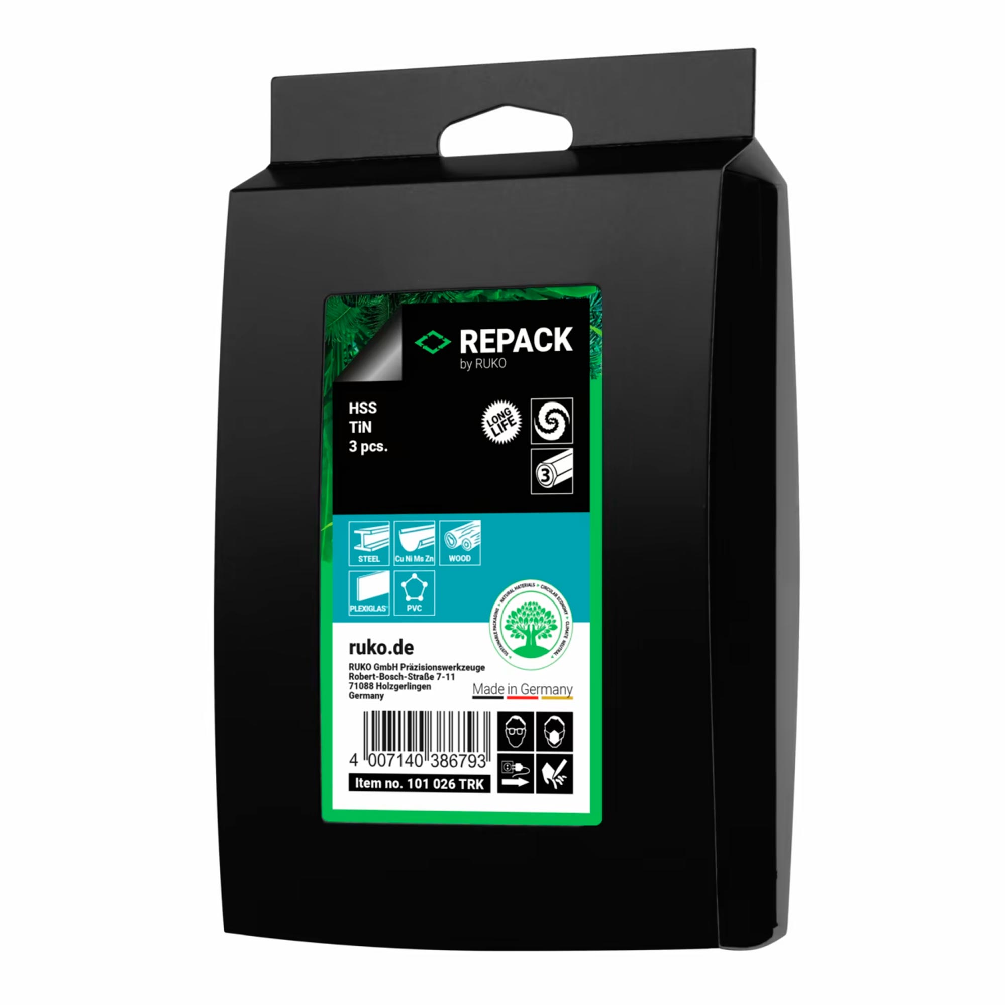 Набор ступенчатых сверл Ruko NextGeneration 4-12/4-20/4-30мм HSS-G 3шт 101026TRK