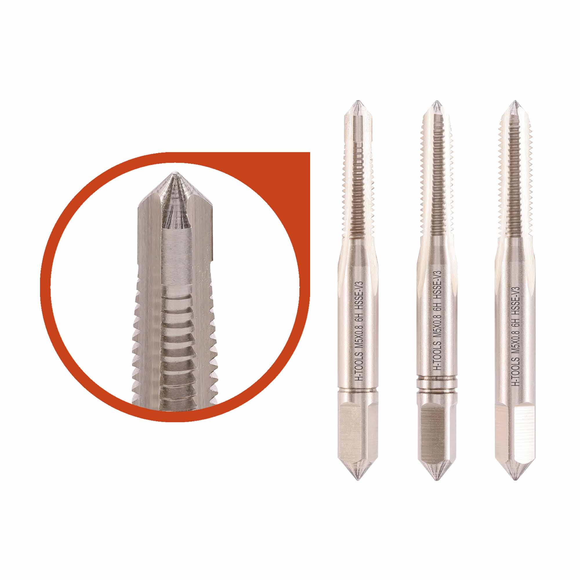 Набор метчиков 3шт H-Tools М5х0,8 HSSEV3 DIN352 6h 113170HT