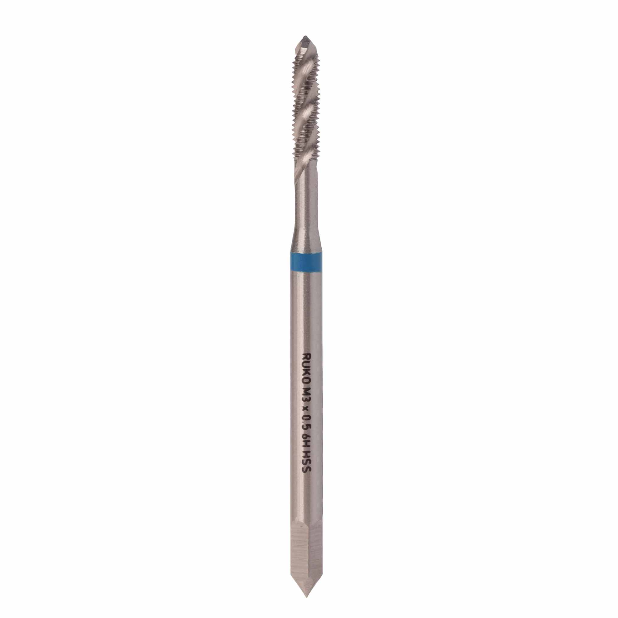 Метчик винтовой машинный Ruko HSS-G DIN371 6h метрическая резьба М3х0,5 234030
