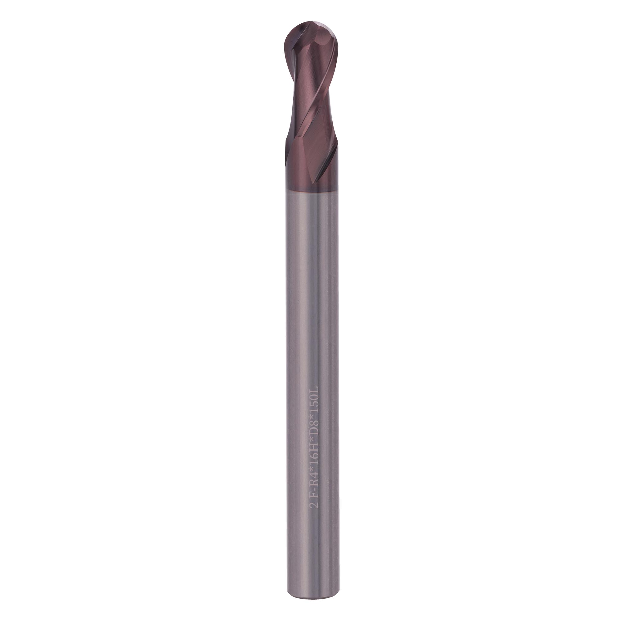 Фреза твердосплавная радиусная H-Tools 8,0x150/16мм d08 2z 55HRC P20 TiALN 19975-080