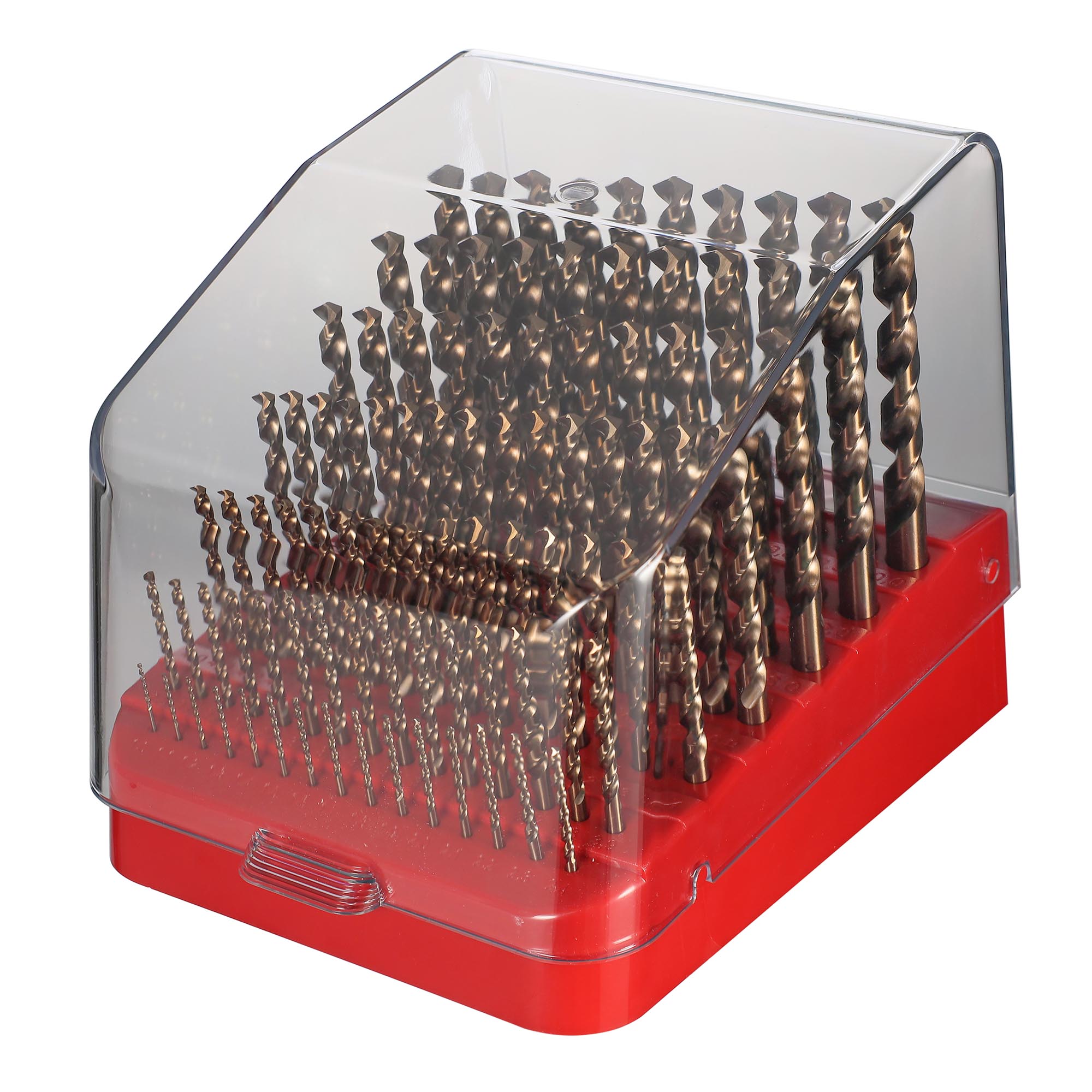 Набор сверл по металлу H-Tools PRO 1-10мм 91шт HSSE-Co5 130° DIN338 215223PRO